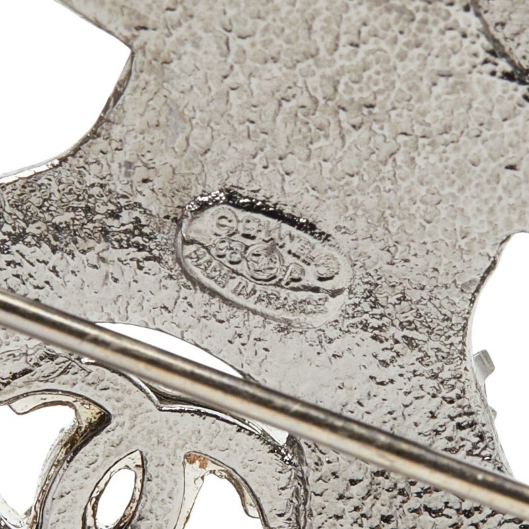 Chanel Chanel Coco Mark Brooch, Silver Metal Rhinestone, Women's CHANEL Size ONE SIZE - 3 Thumbnail