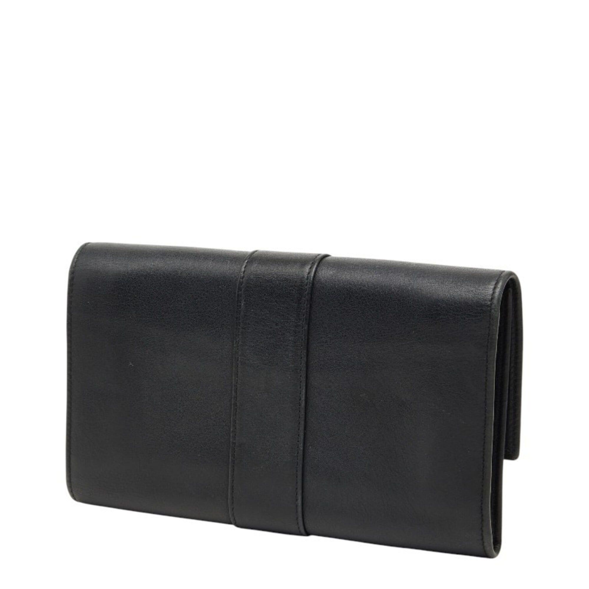 Cartier Cartier Trinity Ribbon Tri-fold Long Wallet, Black Leather, Women's, CARTIER Size ONE SIZE - 2 Thumbnail