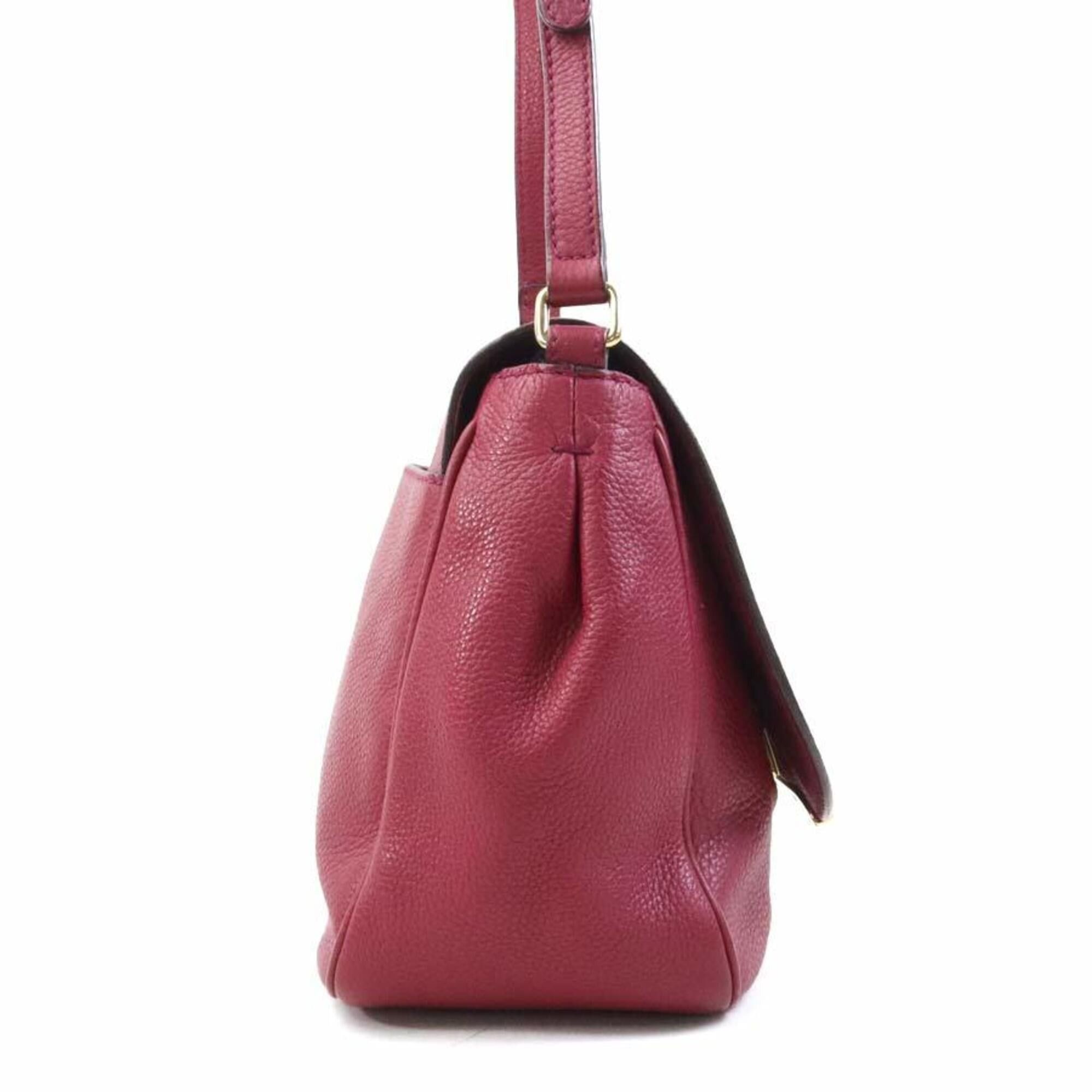Fendi Fendi Crossbody Shoulder Bag Leather Bordeaux Claire Gold Women's 8BT214-Q10 e61803a Size ONE SIZE - 2 Thumbnail