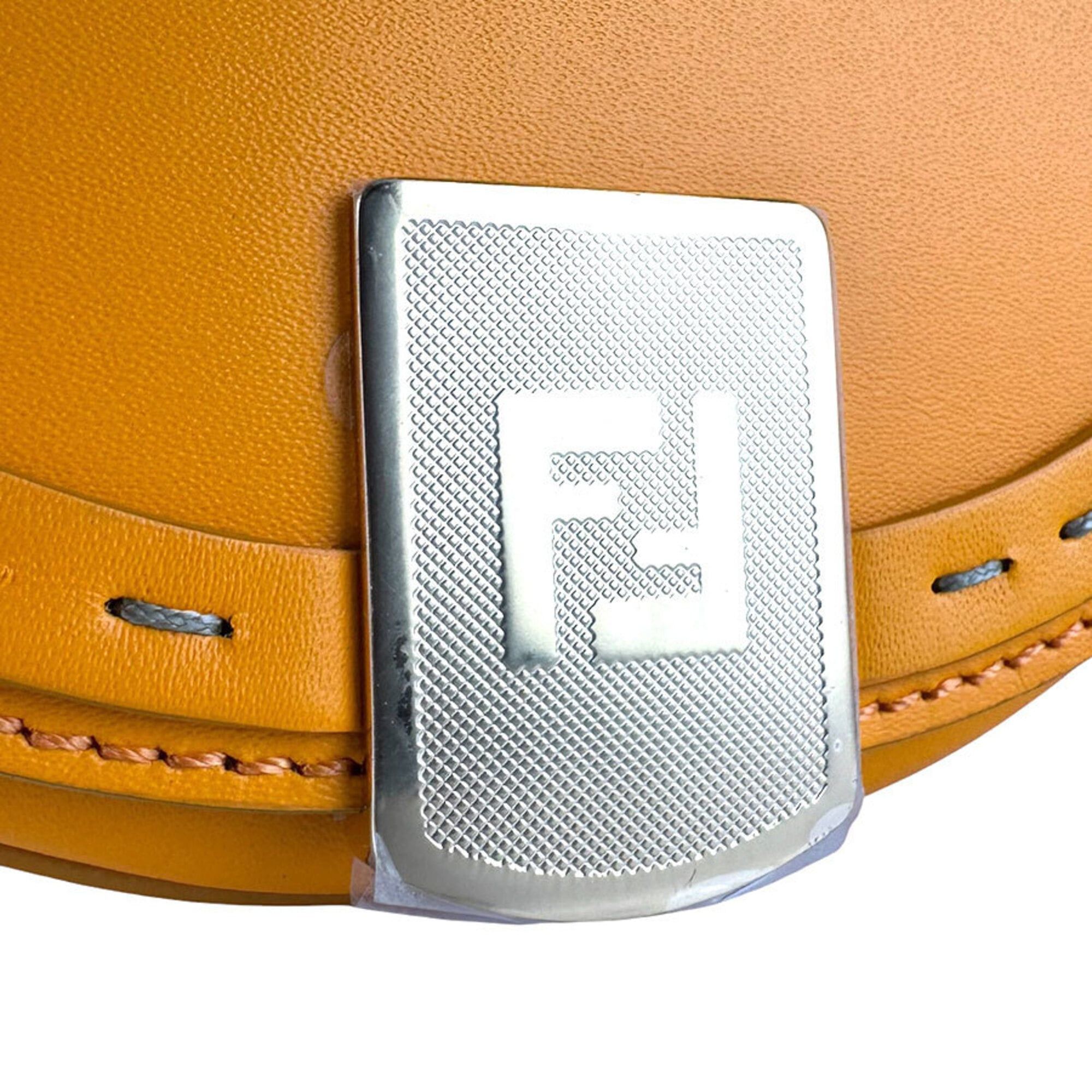 Fendi Fendi Moonlight Leather Shoulder Bag, Orange Gold, Women's, 8BT346 ABVL z9461 Size ONE SIZE - 11 Thumbnail