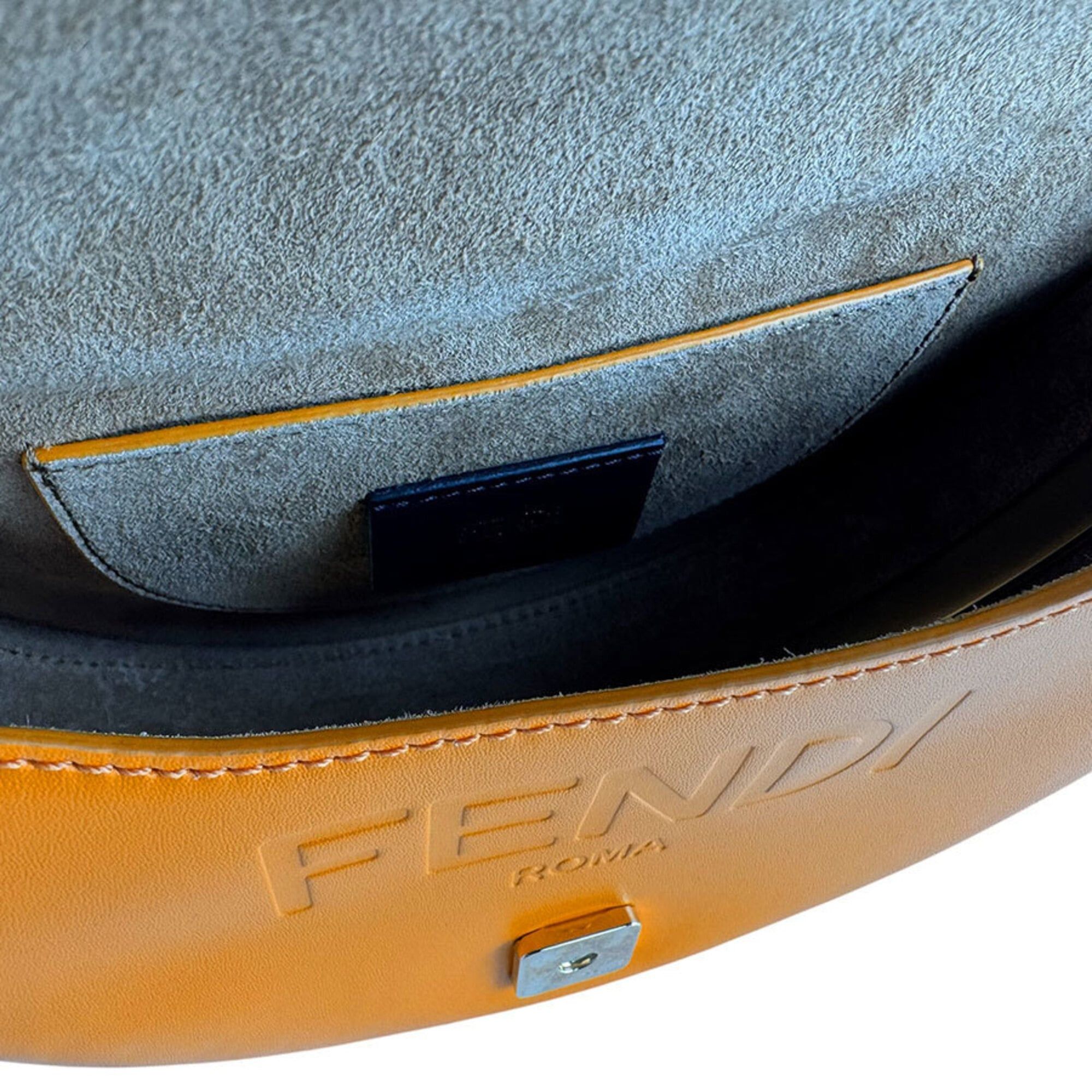 Fendi Fendi Moonlight Leather Shoulder Bag, Orange Gold, Women's, 8BT346 ABVL z9461 Size ONE SIZE - 5 Thumbnail