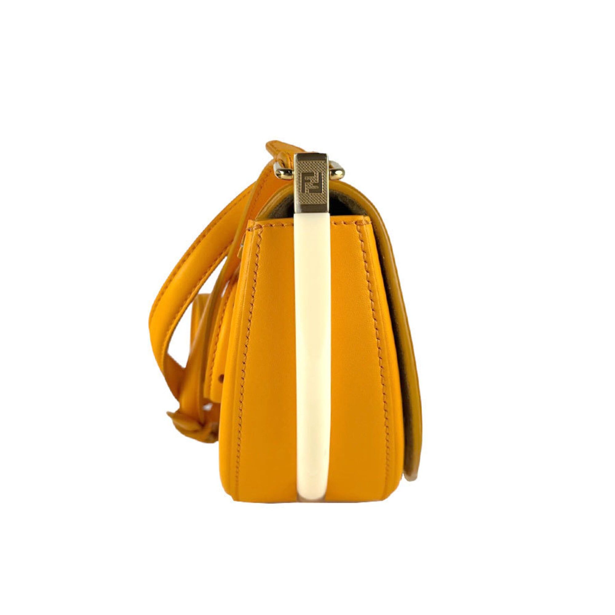 Fendi Fendi Moonlight Leather Shoulder Bag, Orange Gold, Women's, 8BT346 ABVL z9461 Size ONE SIZE - 2 Thumbnail