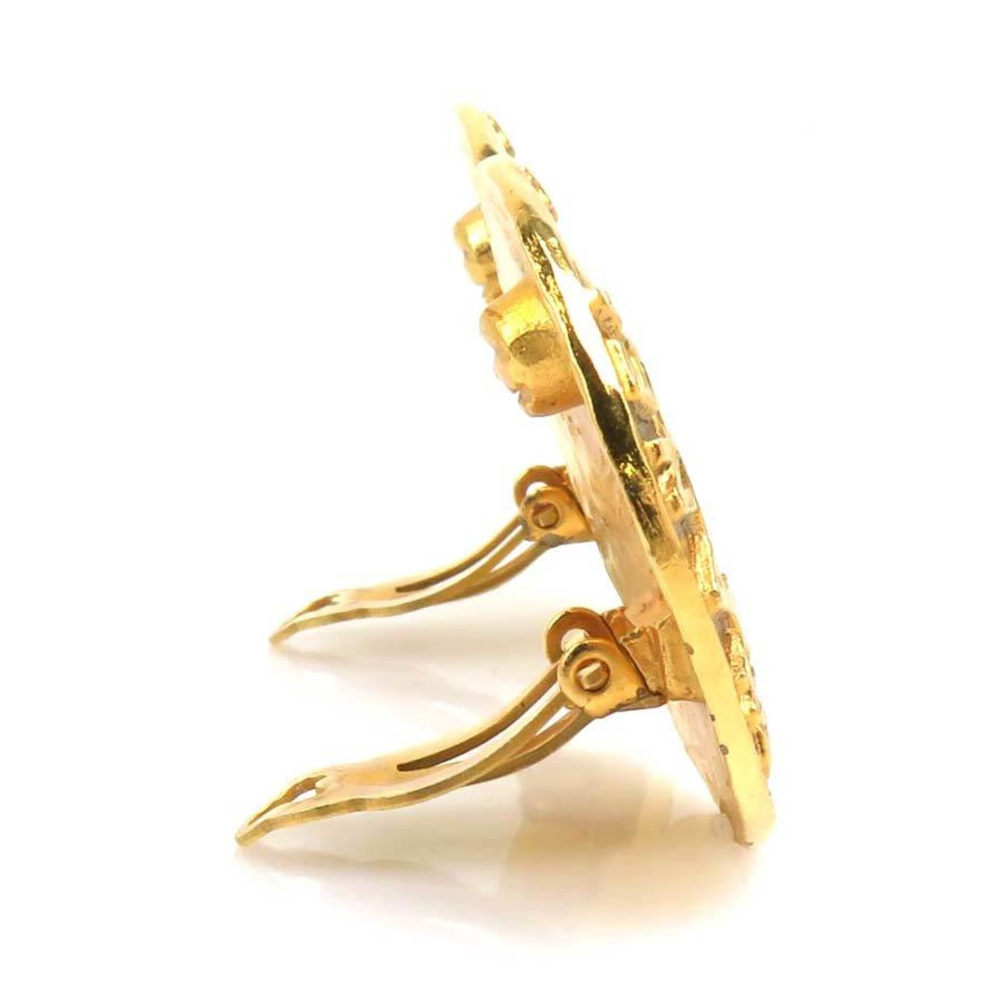 Chanel Chanel earrings, Coco Mark design, metal, gold, women's, e61811i Size ONE SIZE - 2 Thumbnail