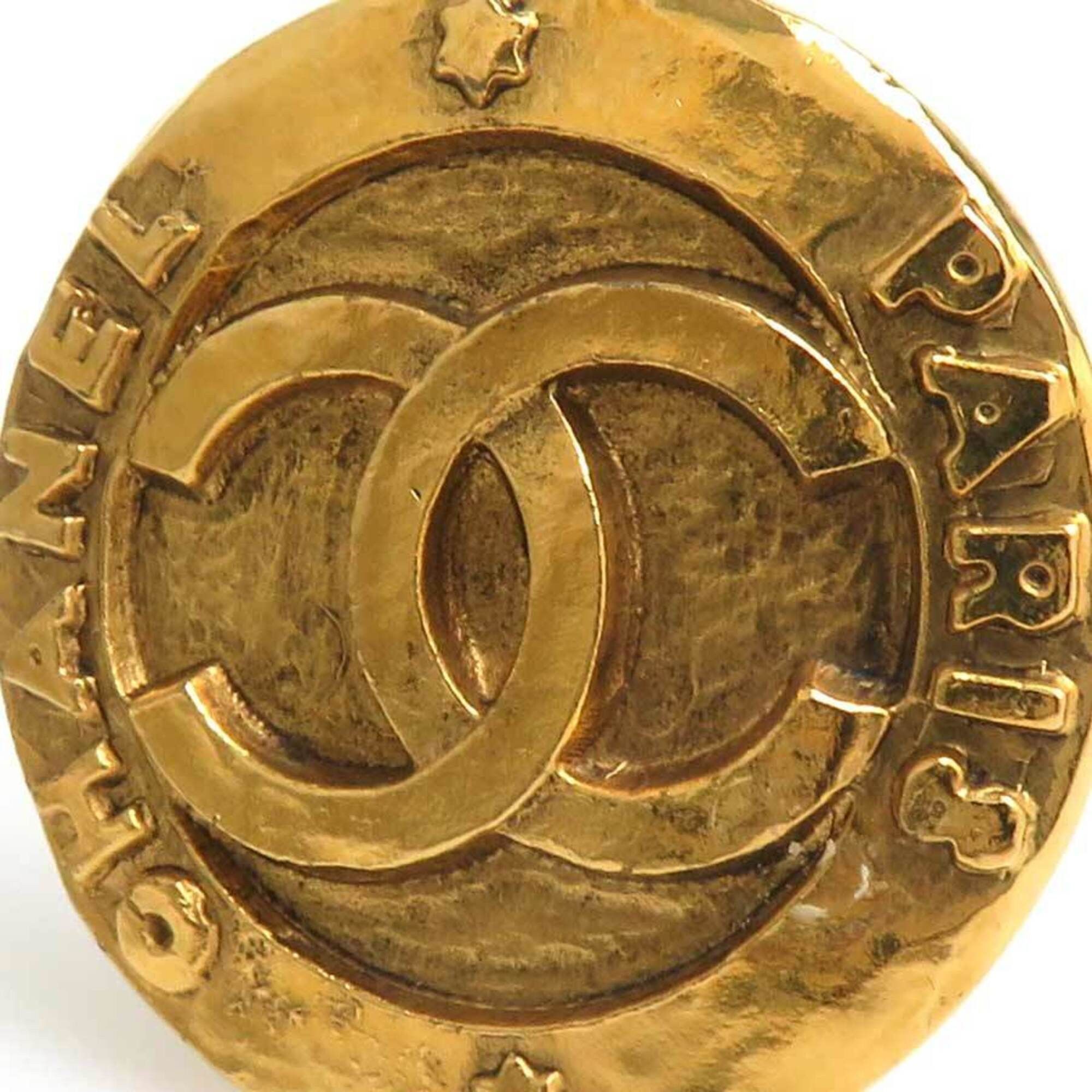 Chanel Chanel earrings, Coco Mark design, metal, gold, women's, e61811i Size ONE SIZE - 8 Thumbnail