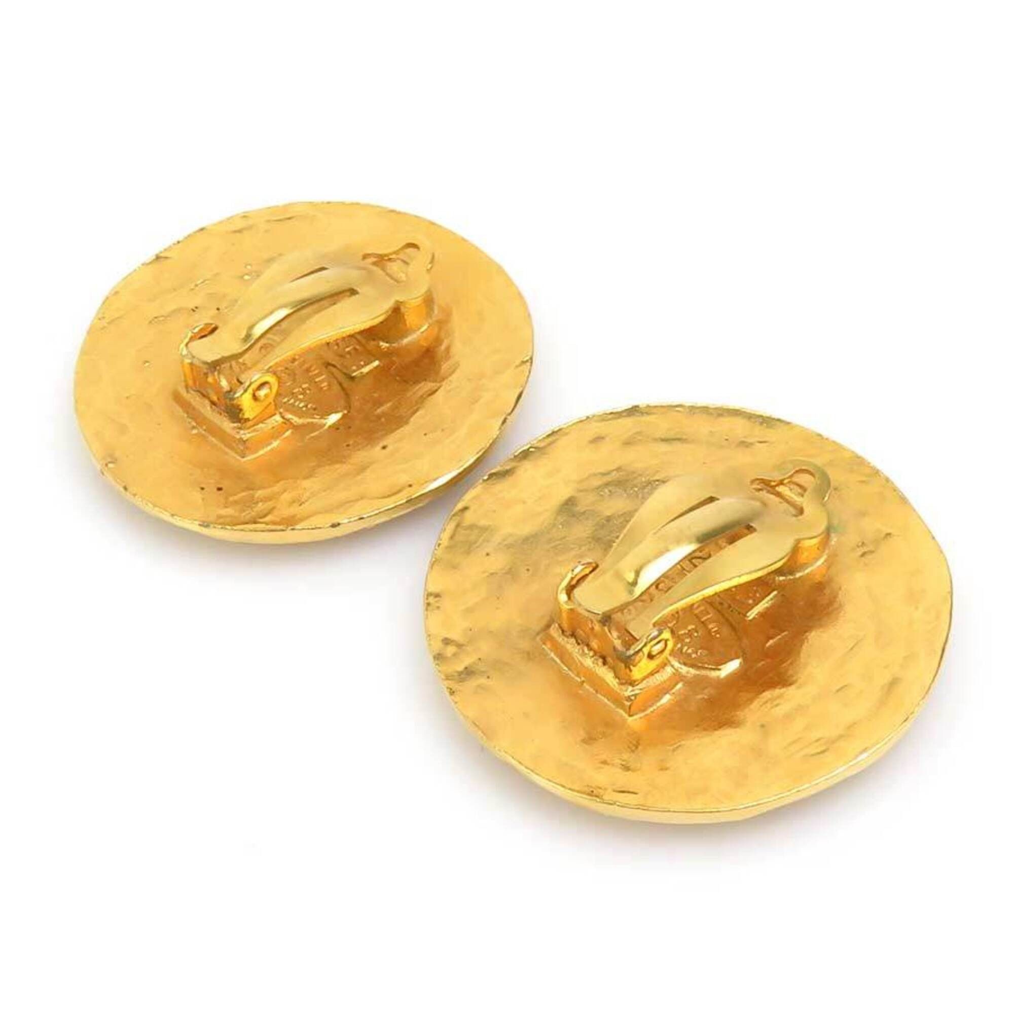 Chanel Chanel earrings, Coco Mark design, metal, gold, women's, e61811i Size ONE SIZE - 6 Thumbnail