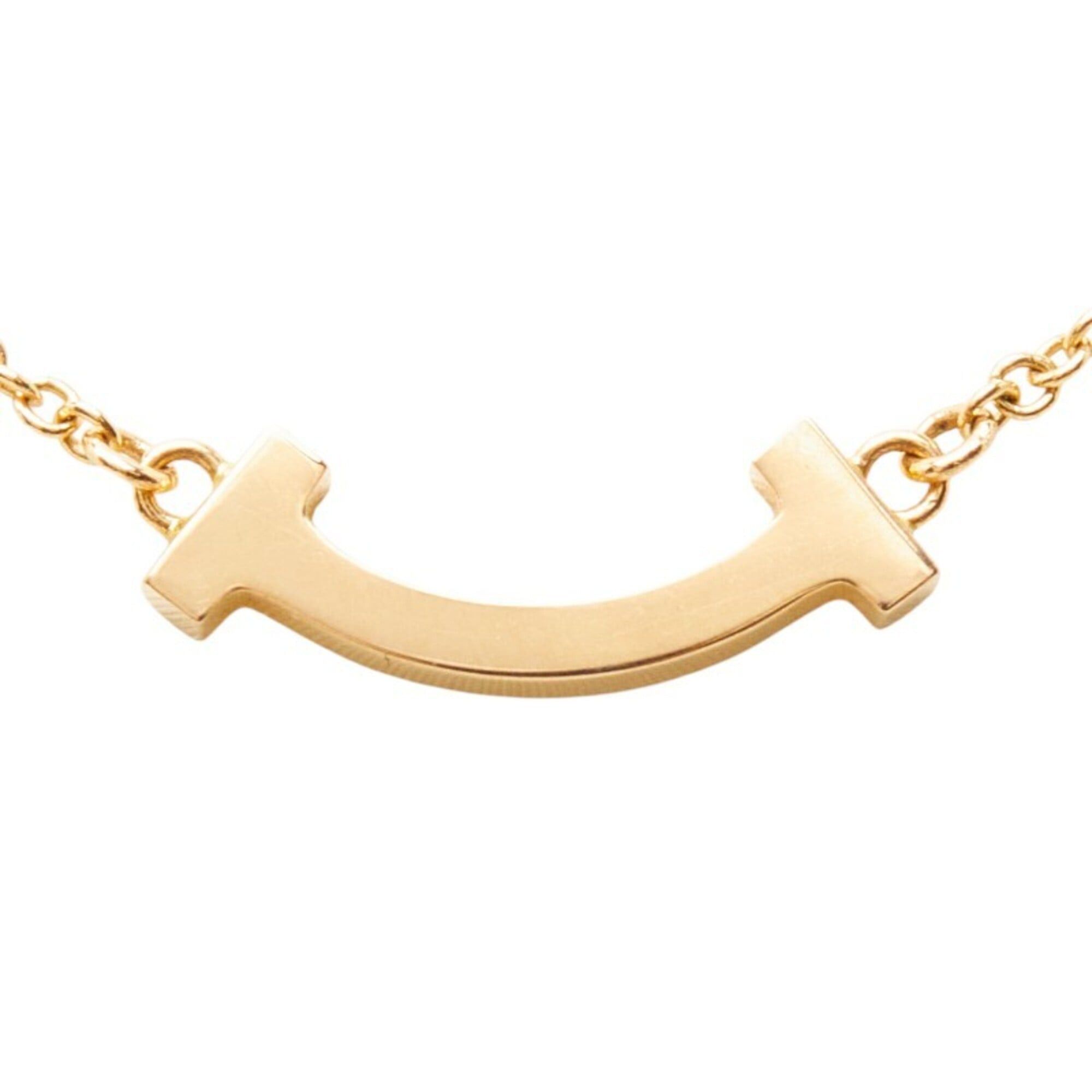 Tiffany & Co. Tiffany & Co. Gold 18KPG Pink T Smile Pendant Mini Necklace for Women Size ONE SIZE - 4 Thumbnail