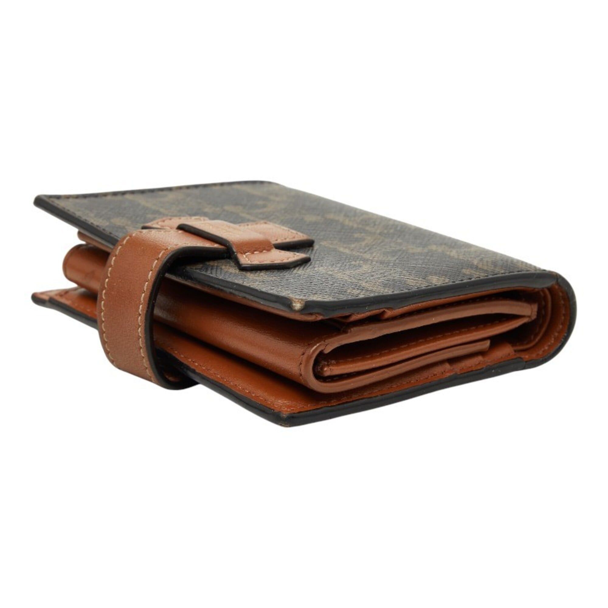 Celine Celine Macadam Bi-fold Wallet, Brown, Women's Size ONE SIZE - 5 Thumbnail