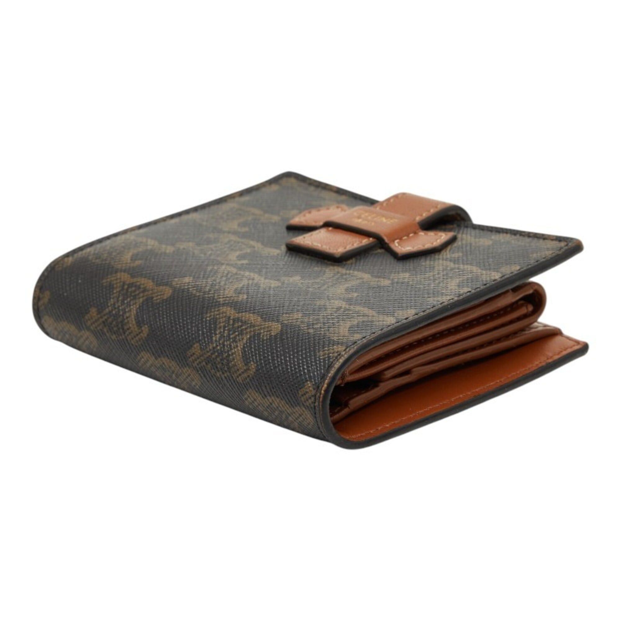 Celine Celine Macadam Bi-fold Wallet, Brown, Women's Size ONE SIZE - 4 Thumbnail