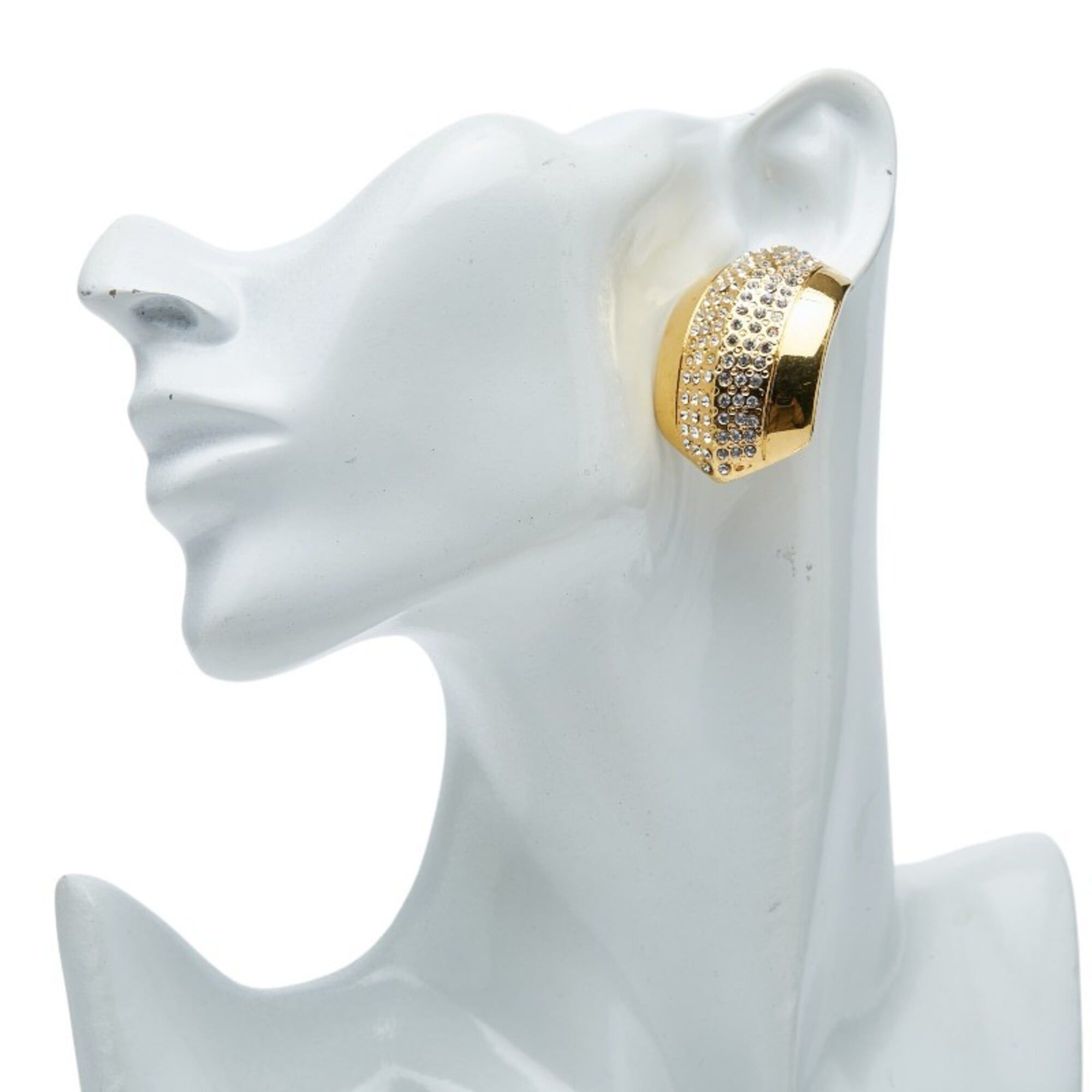 Celine Celine Vintage Earrings, Gold Rhinestone Plated, Women's. Size ONE SIZE - 5 Thumbnail