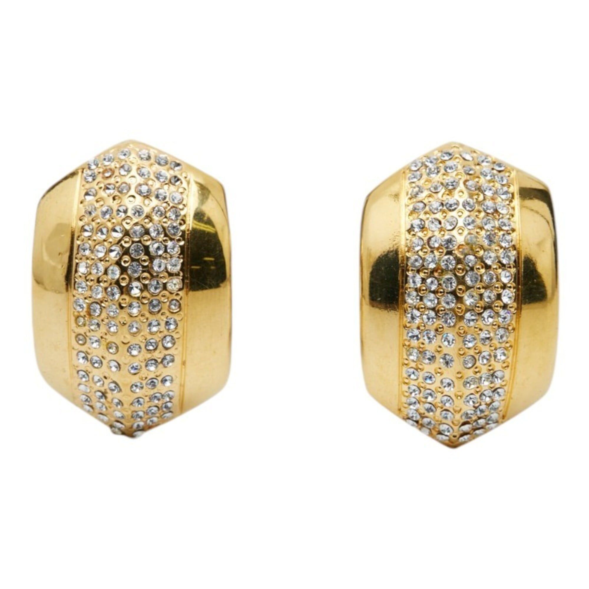 Celine Celine Vintage Earrings, Gold Rhinestone Plated, Women's. Size ONE SIZE - 2 Thumbnail