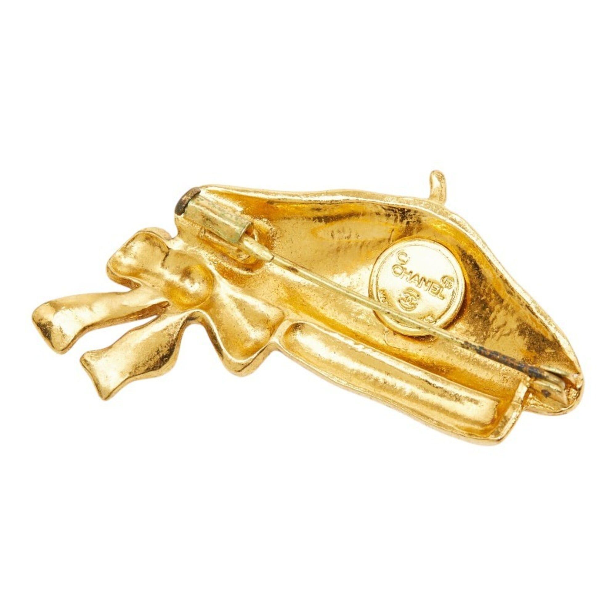 Chanel Chanel Vintage Ribbon Beret Brooch Gold Plated Women's CHANEL Size ONE SIZE - 2 Thumbnail