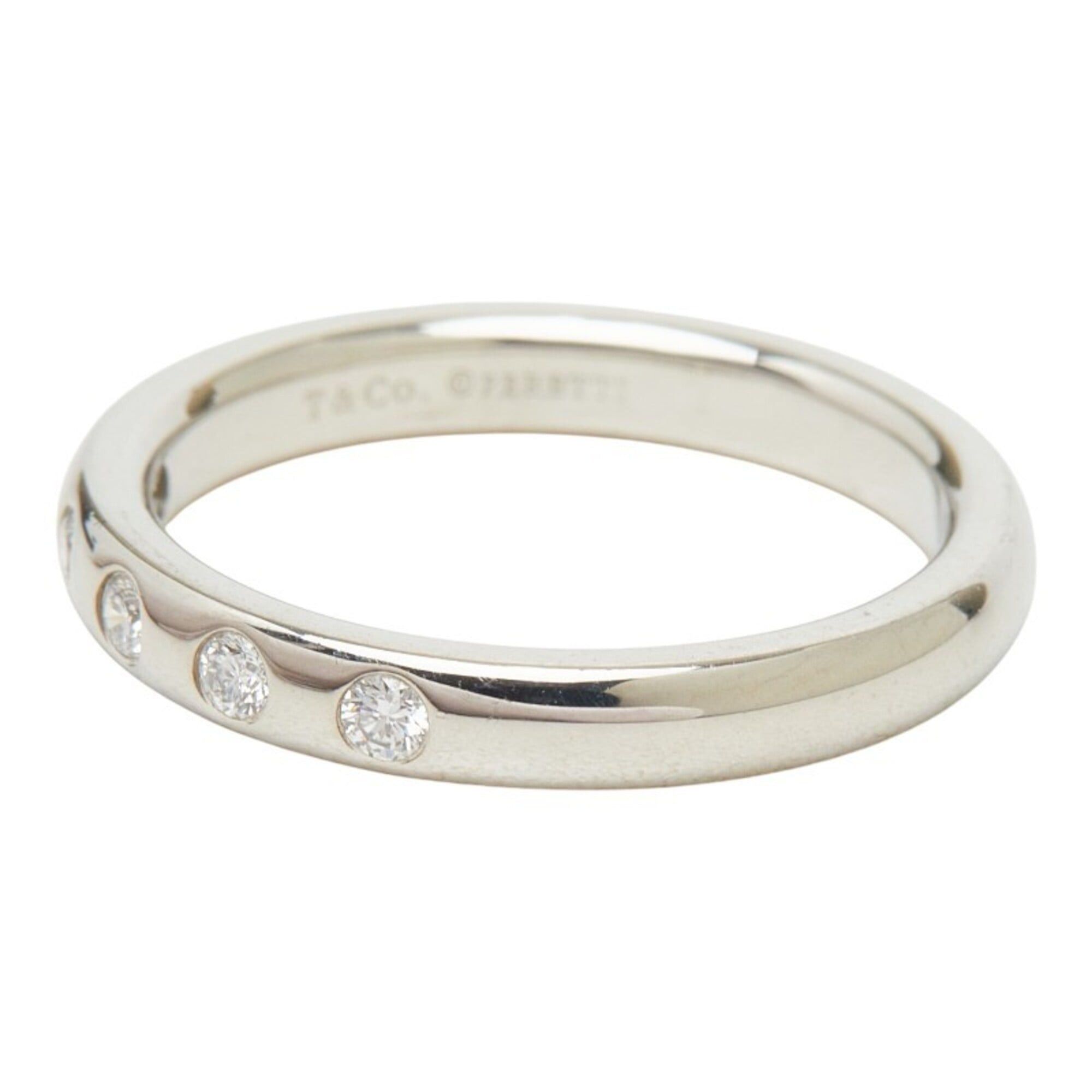 Tiffany & Co. Tiffany & Co. 60017151 Silver Pt950 Platinum Diamond 0.10ct Stacking Band Ring Elsa Peretti Women's TIFFANY&Co. Size ONE SIZE - 3 Thumbnail