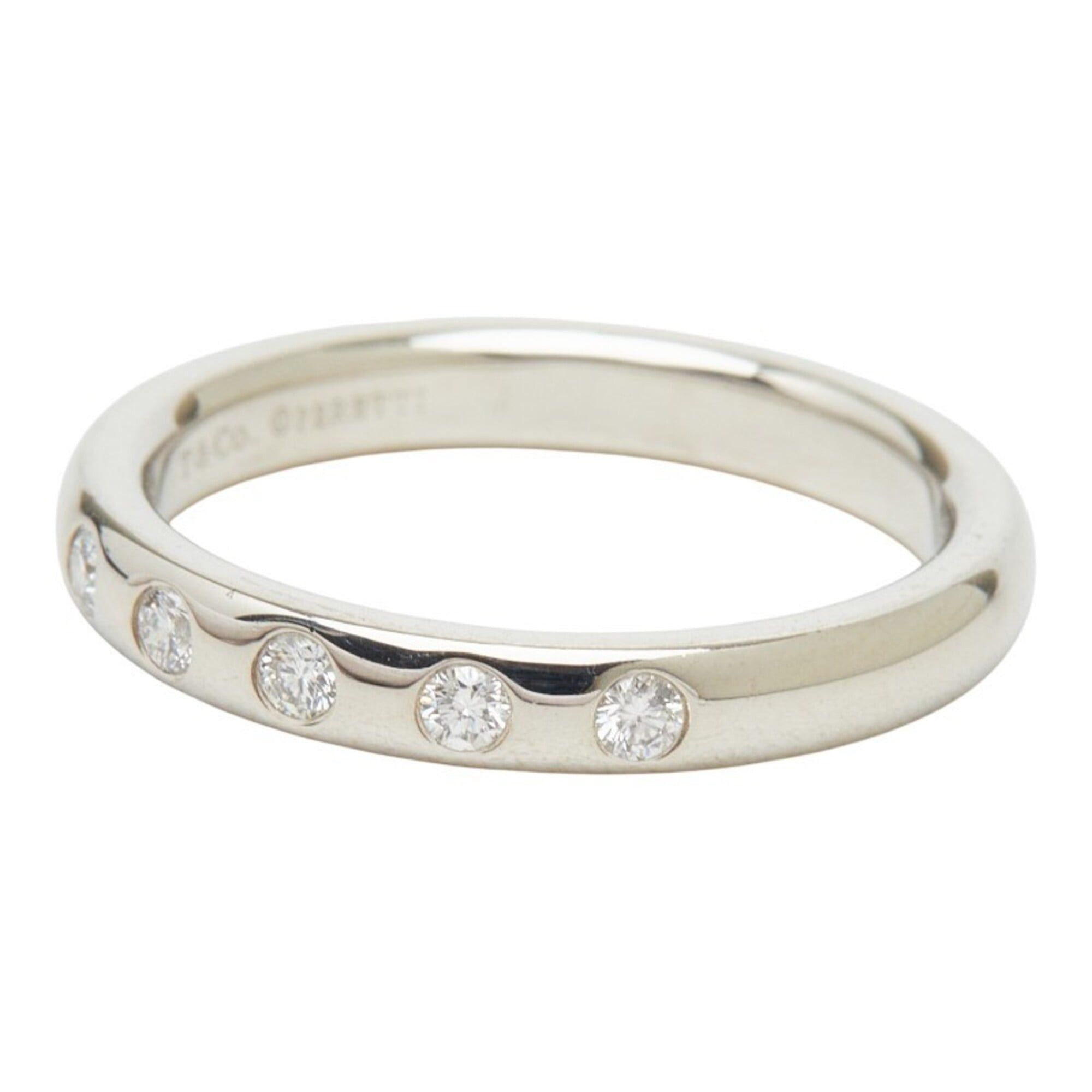 Tiffany & Co. Tiffany & Co. 60017151 Silver Pt950 Platinum Diamond 0.10ct Stacking Band Ring Elsa Peretti Women's TIFFANY&Co. Size ONE SIZE - 2 Thumbnail