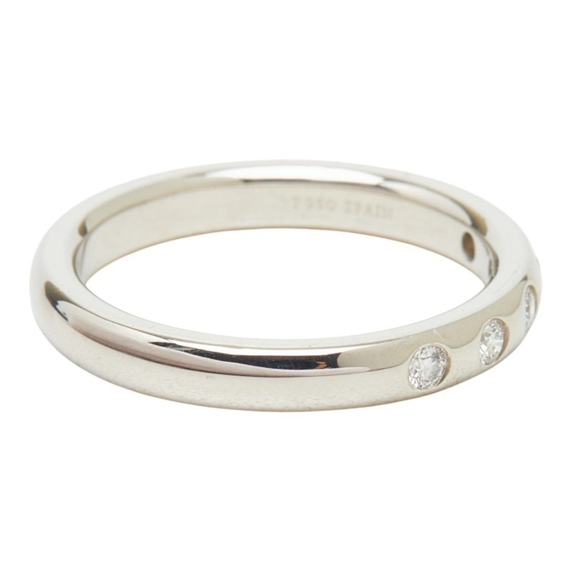 Tiffany & Co. Tiffany & Co. 60017151 Silver Pt950 Platinum Diamond 0.10ct Stacking Band Ring Elsa Peretti Women's TIFFANY&Co. Size ONE SIZE - 4 Thumbnail