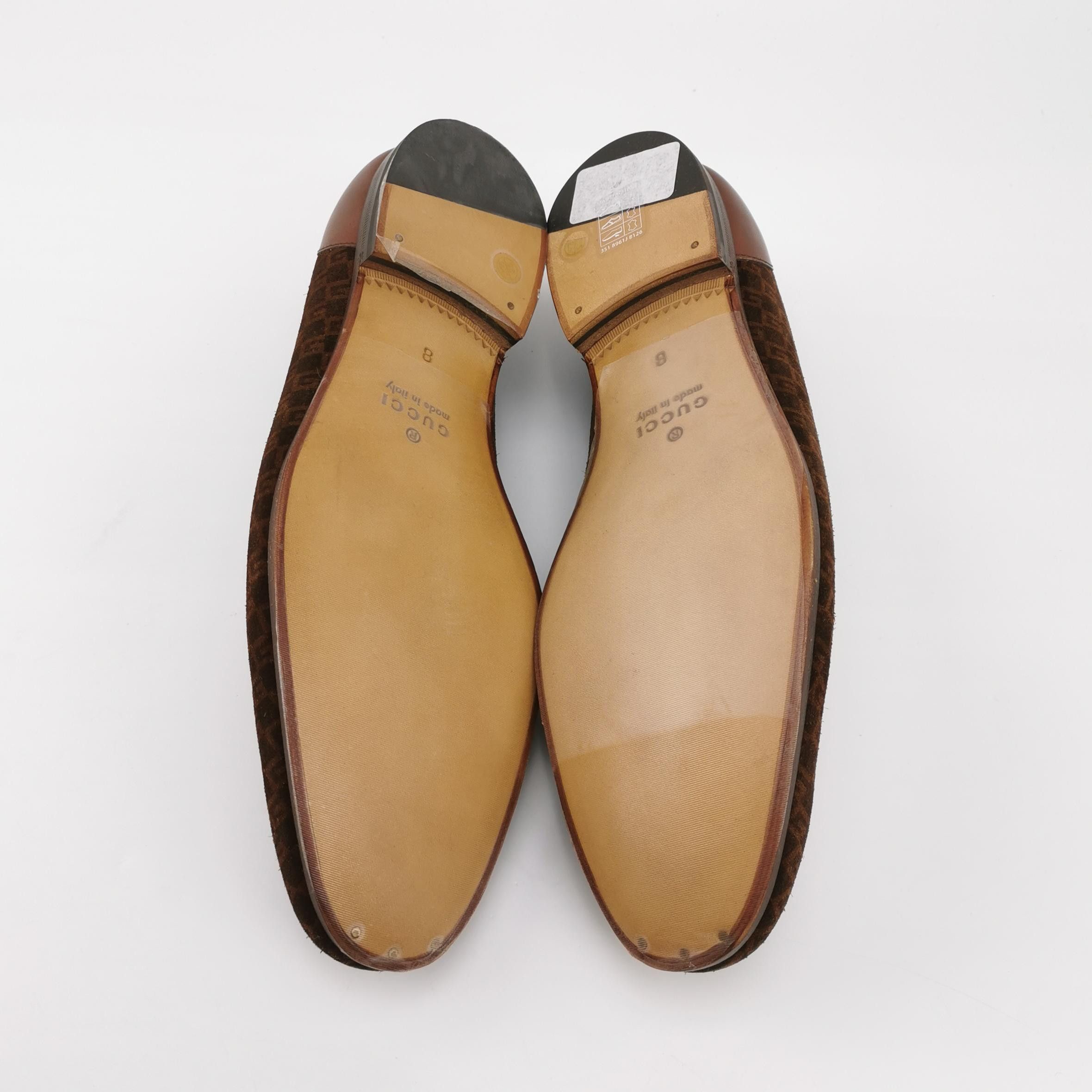Gucci Gucci GG Suede Jordaan Horsebit Loafers EU 42 Size US 9 / EU 42 - 6 Thumbnail