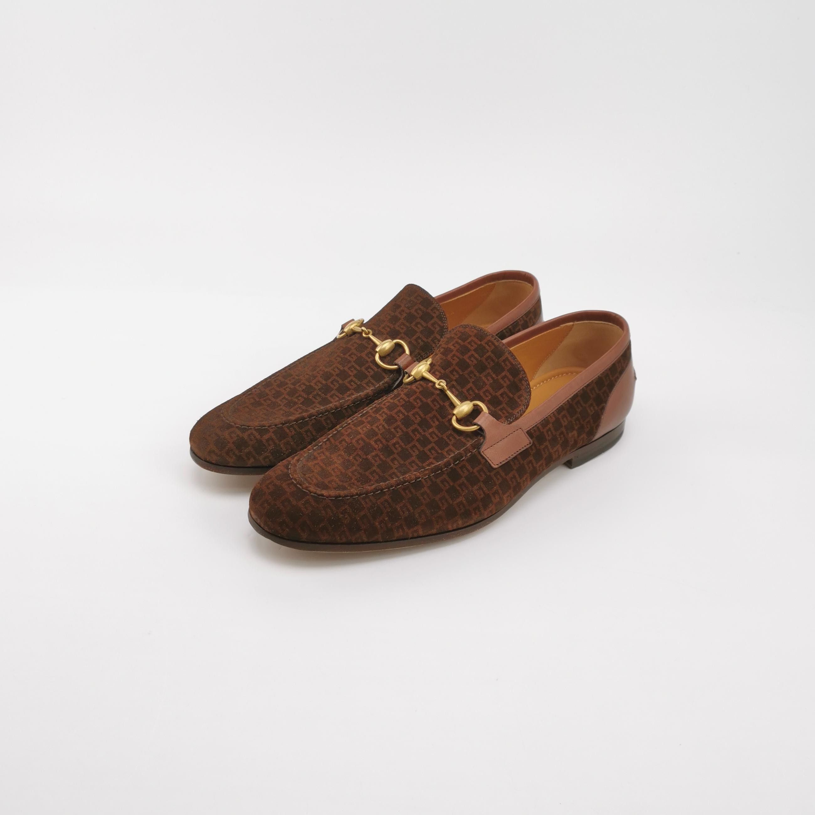 Gucci Gucci GG Suede Jordaan Horsebit Loafers EU 42 Size US 9 / EU 42 - 3 Thumbnail