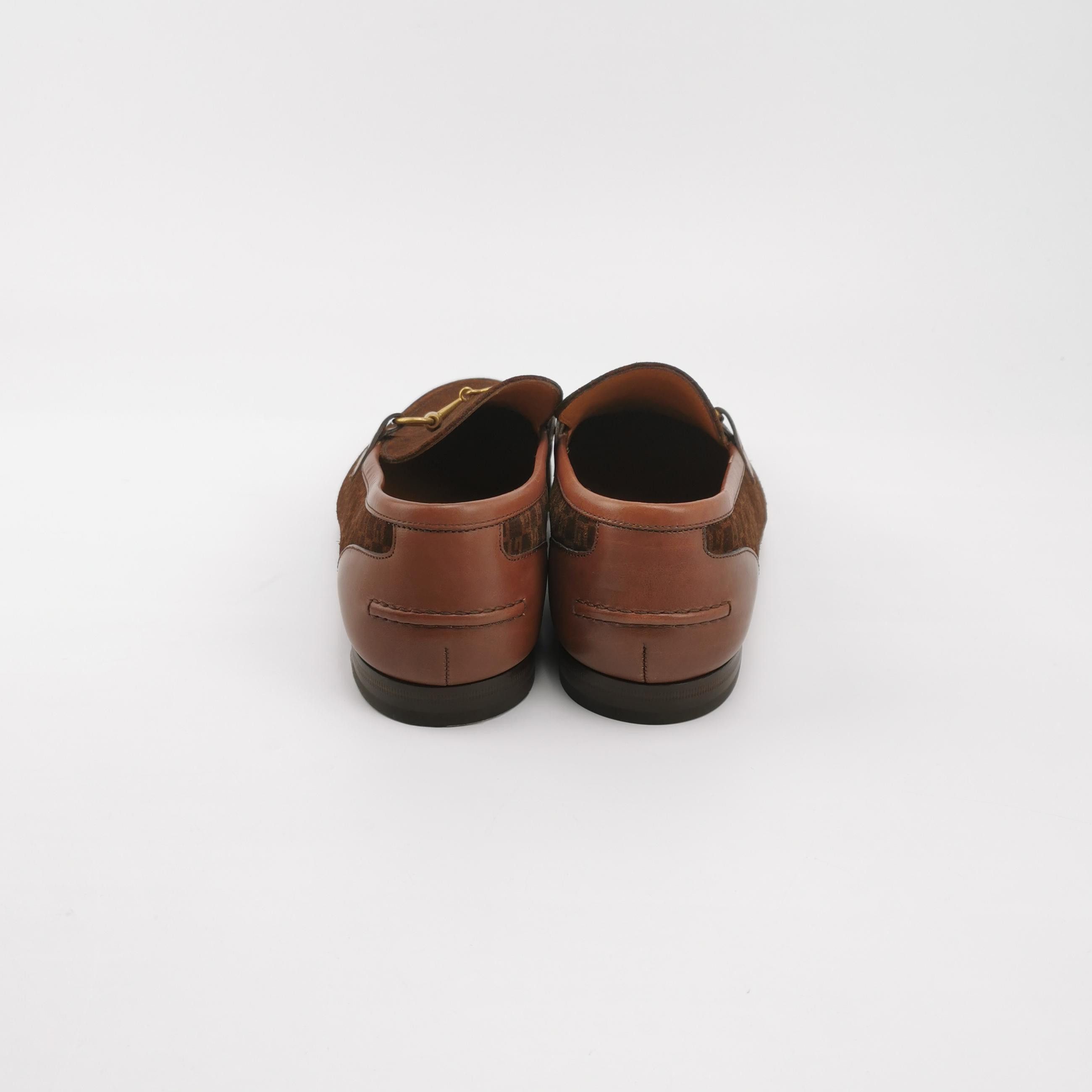 Gucci Gucci GG Suede Jordaan Horsebit Loafers EU 42 Size US 9 / EU 42 - 5 Thumbnail