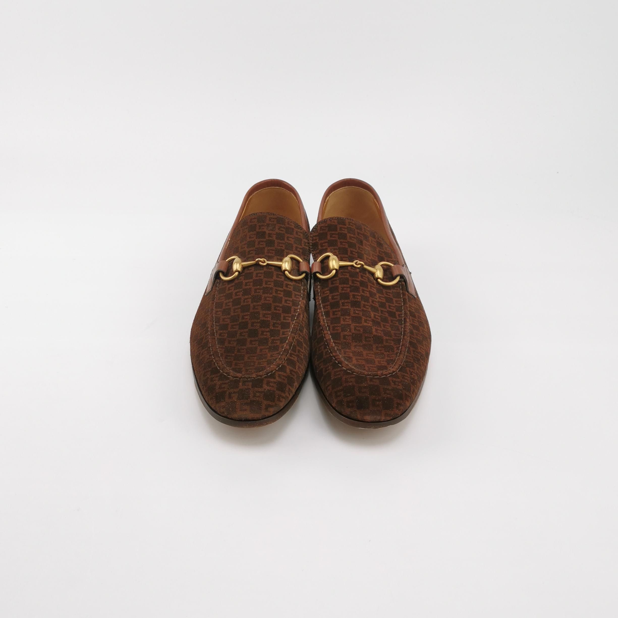Gucci Gucci GG Suede Jordaan Horsebit Loafers EU 42 Size US 9 / EU 42 - 4 Thumbnail