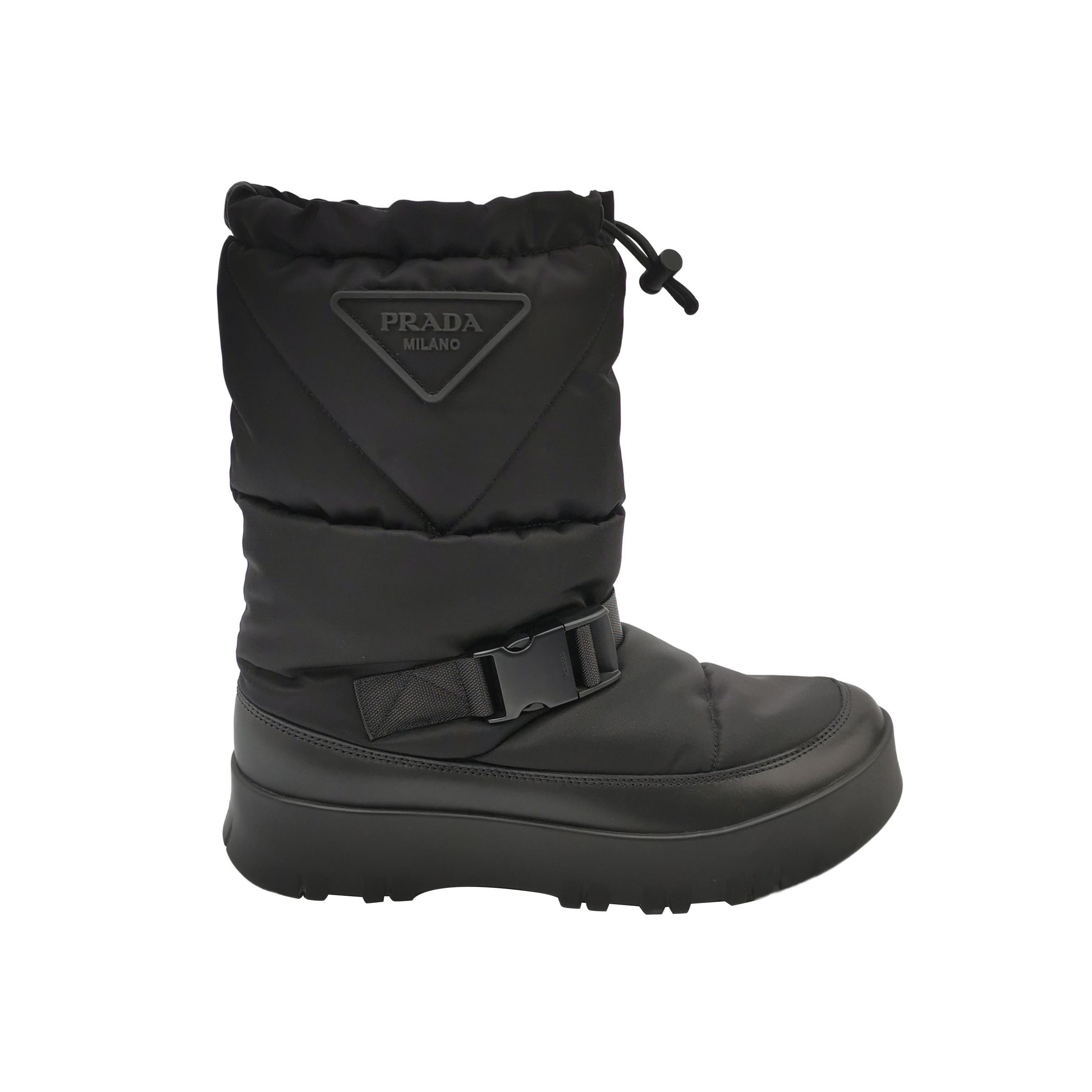 Prada Prada Nylon Triangle Logo Padded Boots 40.5 Size US 7 / EU 40 - 2 Thumbnail