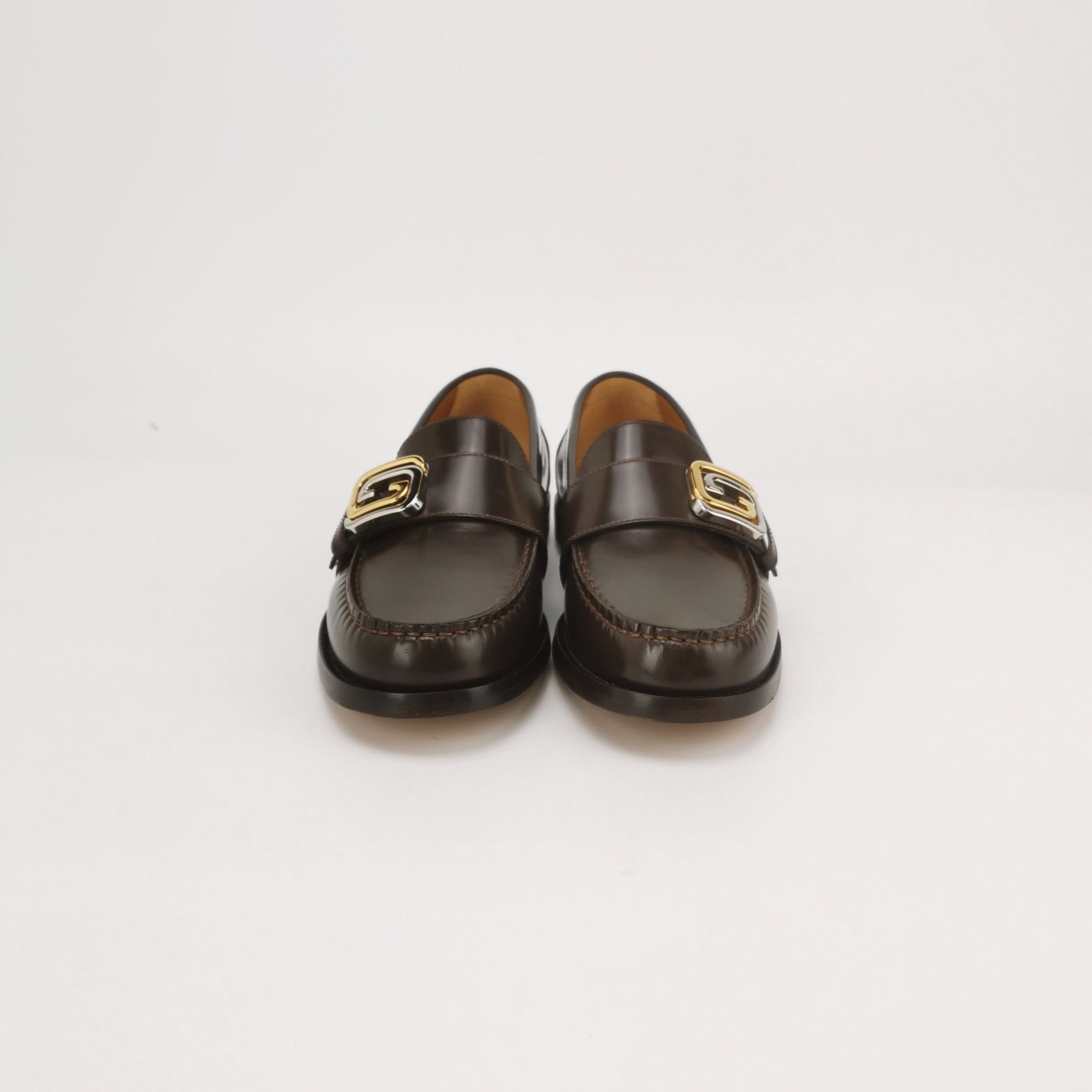 Gucci Gucci Leather Interlocking G Loafers 5.5 Size US 6 / EU 39 - 4 Thumbnail