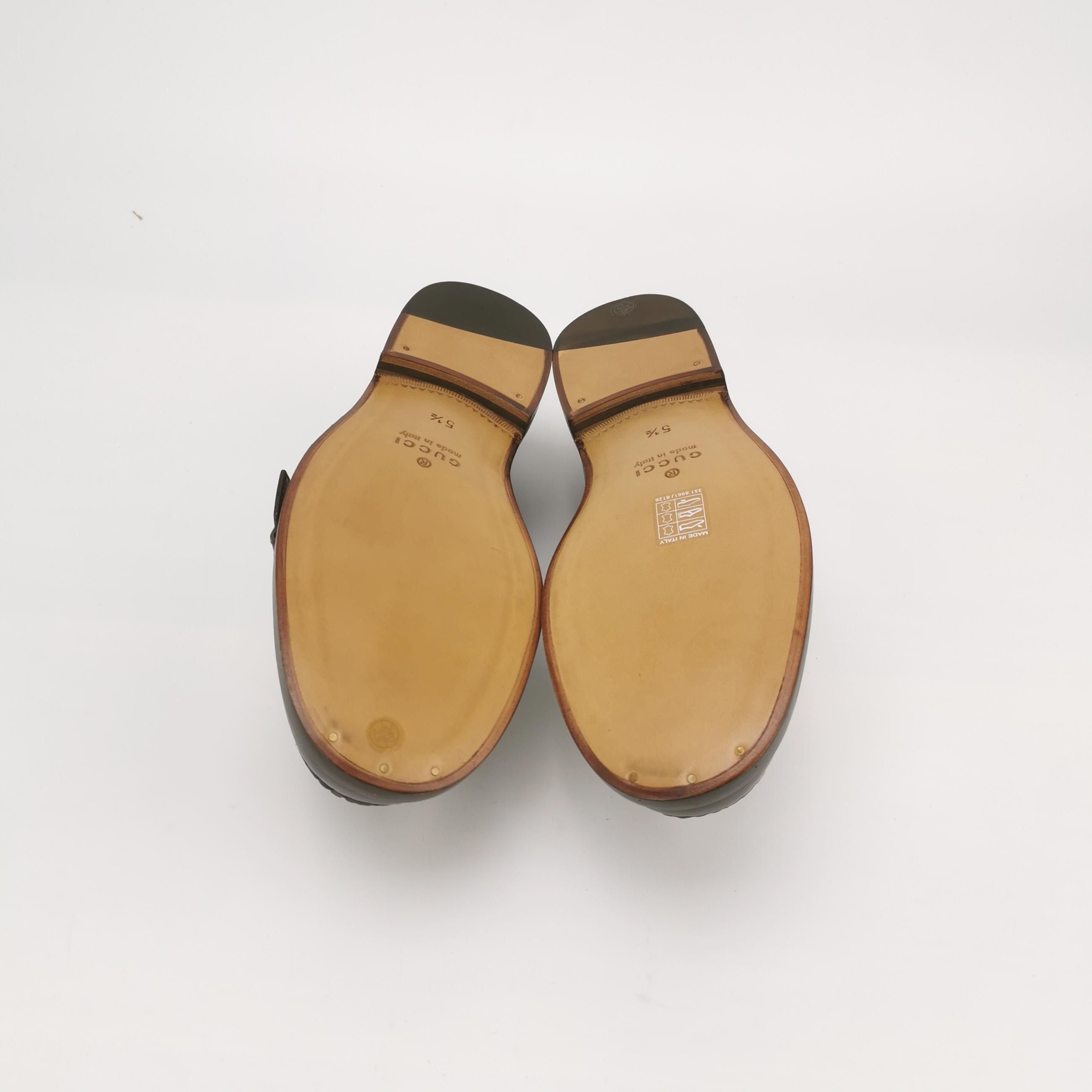 Gucci Gucci Leather Interlocking G Loafers 5.5 Size US 6 / EU 39 - 6 Thumbnail