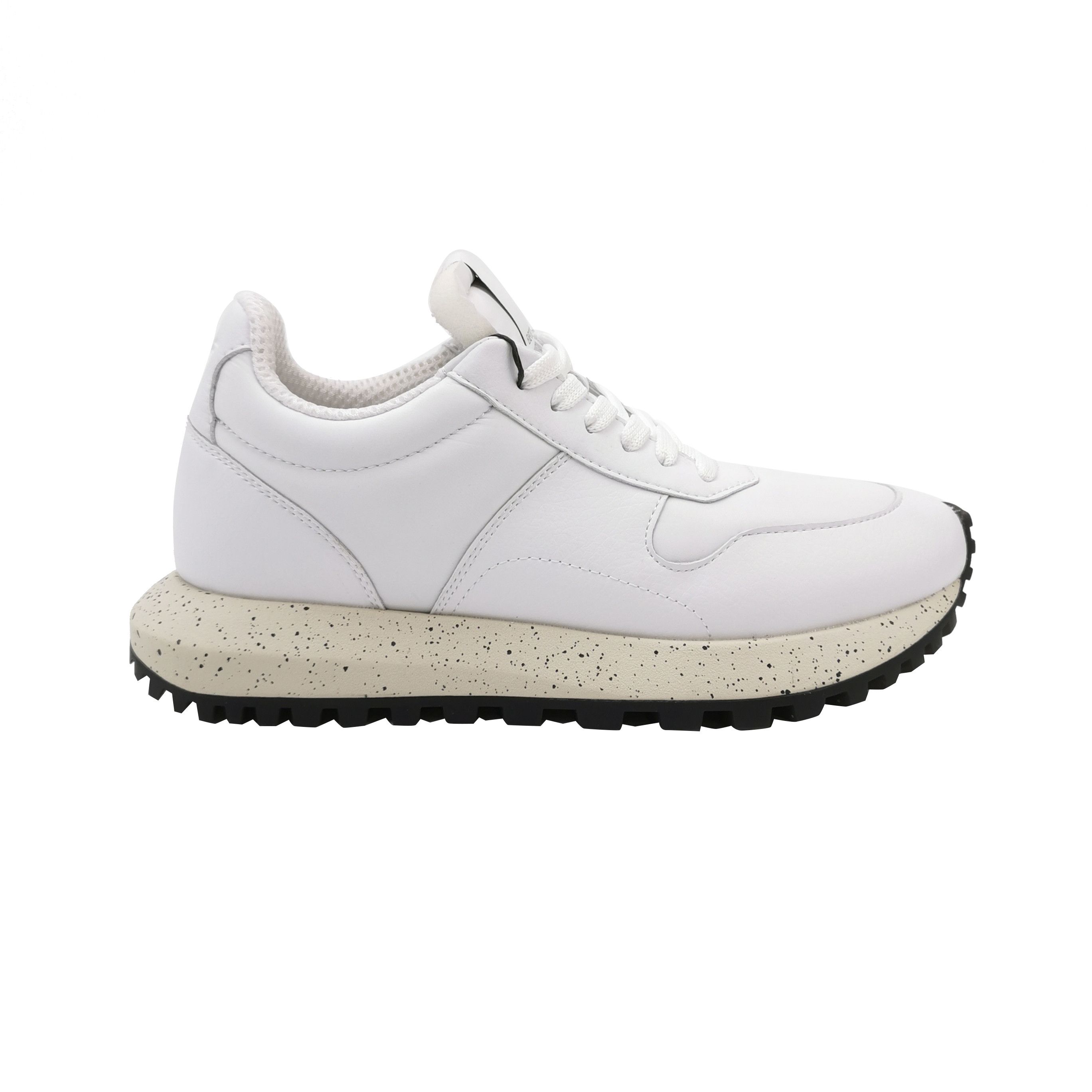 Emporio Armani Emporio Armani White Leather & Nylon Low-Top Sneakers 39 Size US 6 / EU 39 - 2 Thumbnail