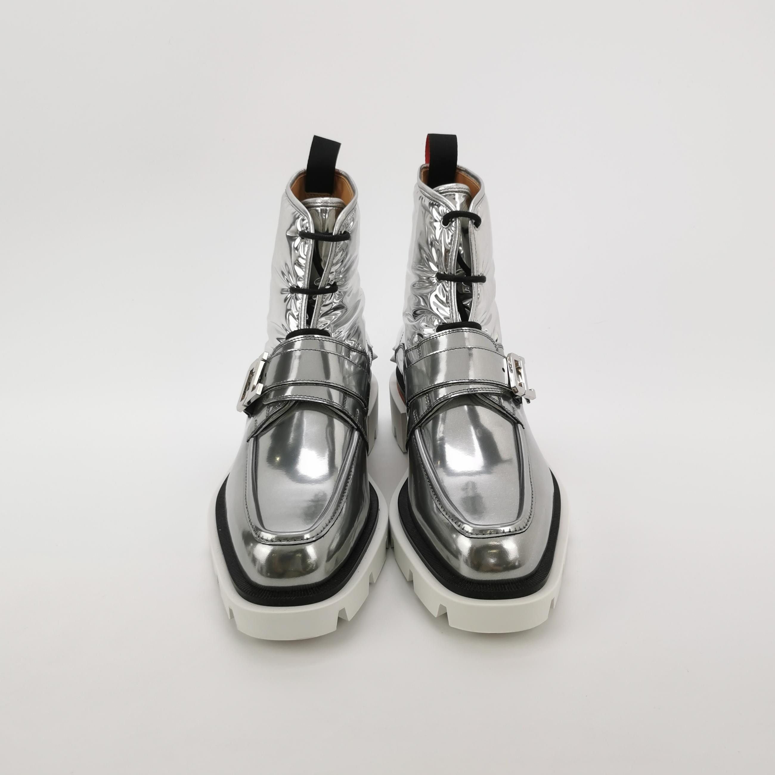 Christian Louboutin Christian Louboutin Silver Studded Buckle Boots 40 Size US 7 / EU 40 - 4 Thumbnail