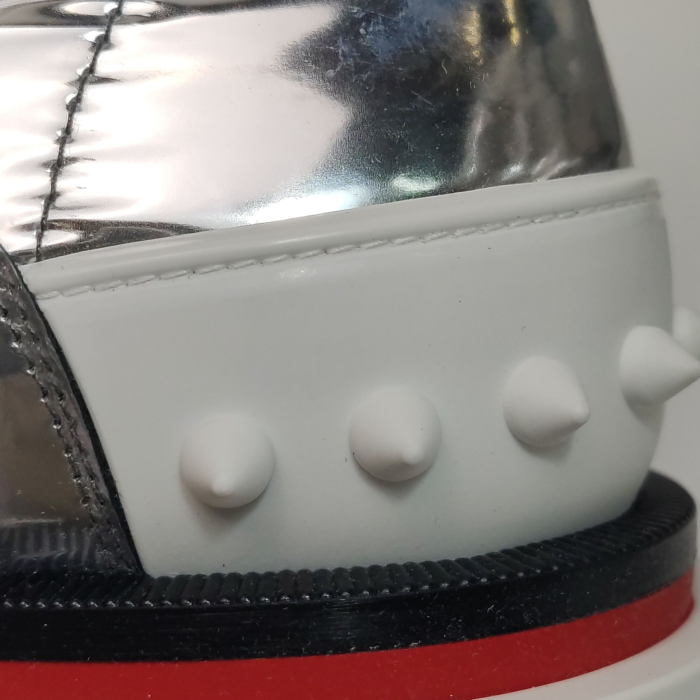 Christian Louboutin Christian Louboutin Silver Metallic Spike Boots EU 39.5 Size US 6 / EU 39 - 8 Thumbnail