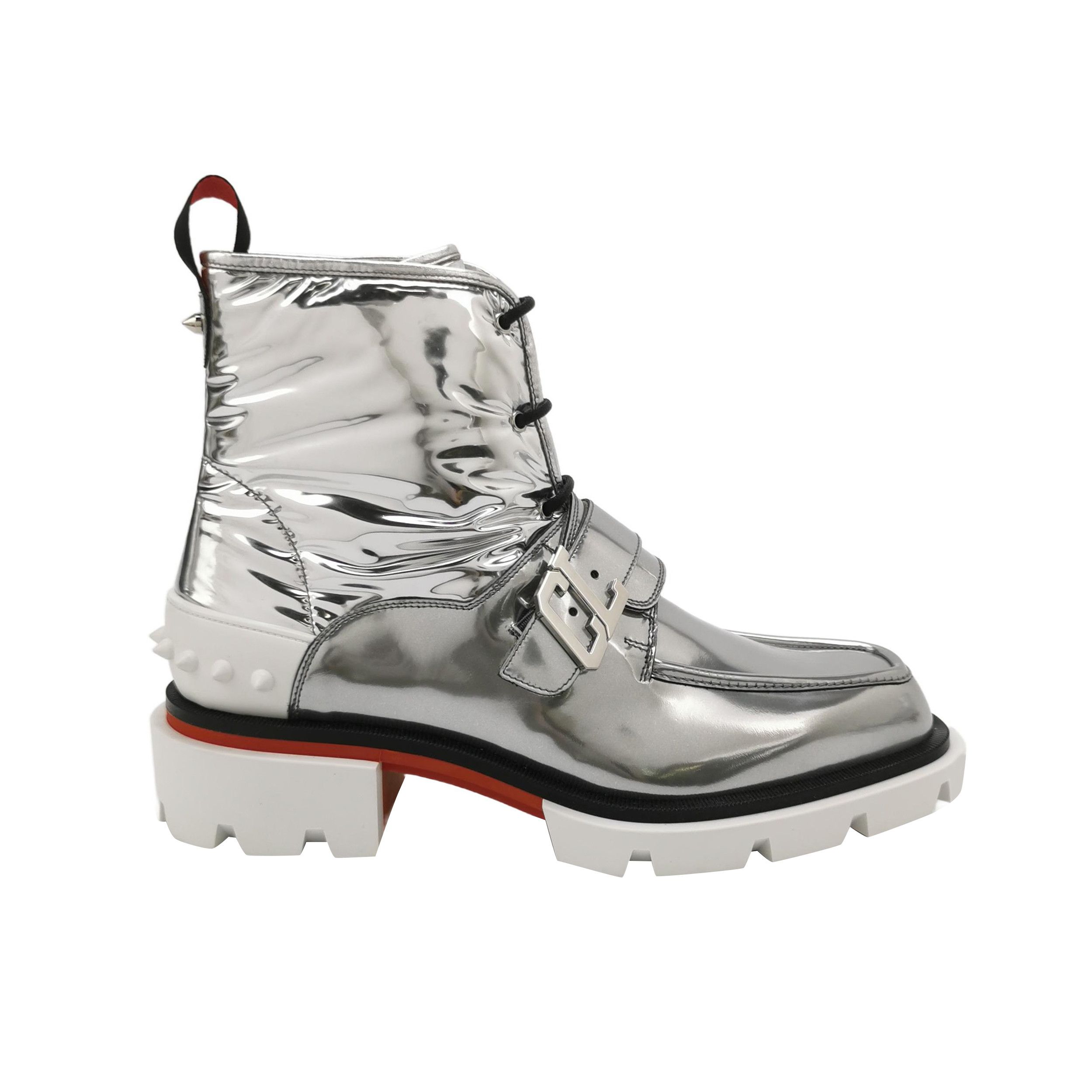 Christian Louboutin Christian Louboutin Metallic Spiked Buckle Boots 41 Size US 8 / EU 41 - 2 Thumbnail