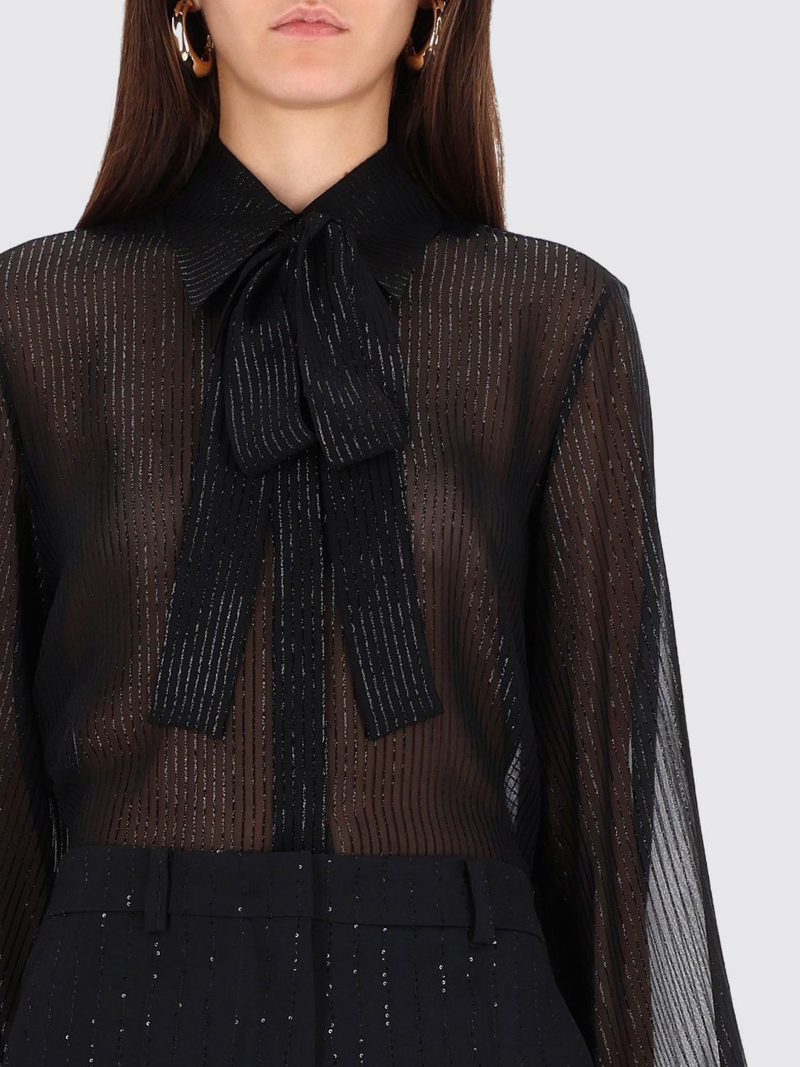 Max Mara Max Mara Shirt Woman Black Size M / US 6-8 / IT 42-44 - 4 Thumbnail