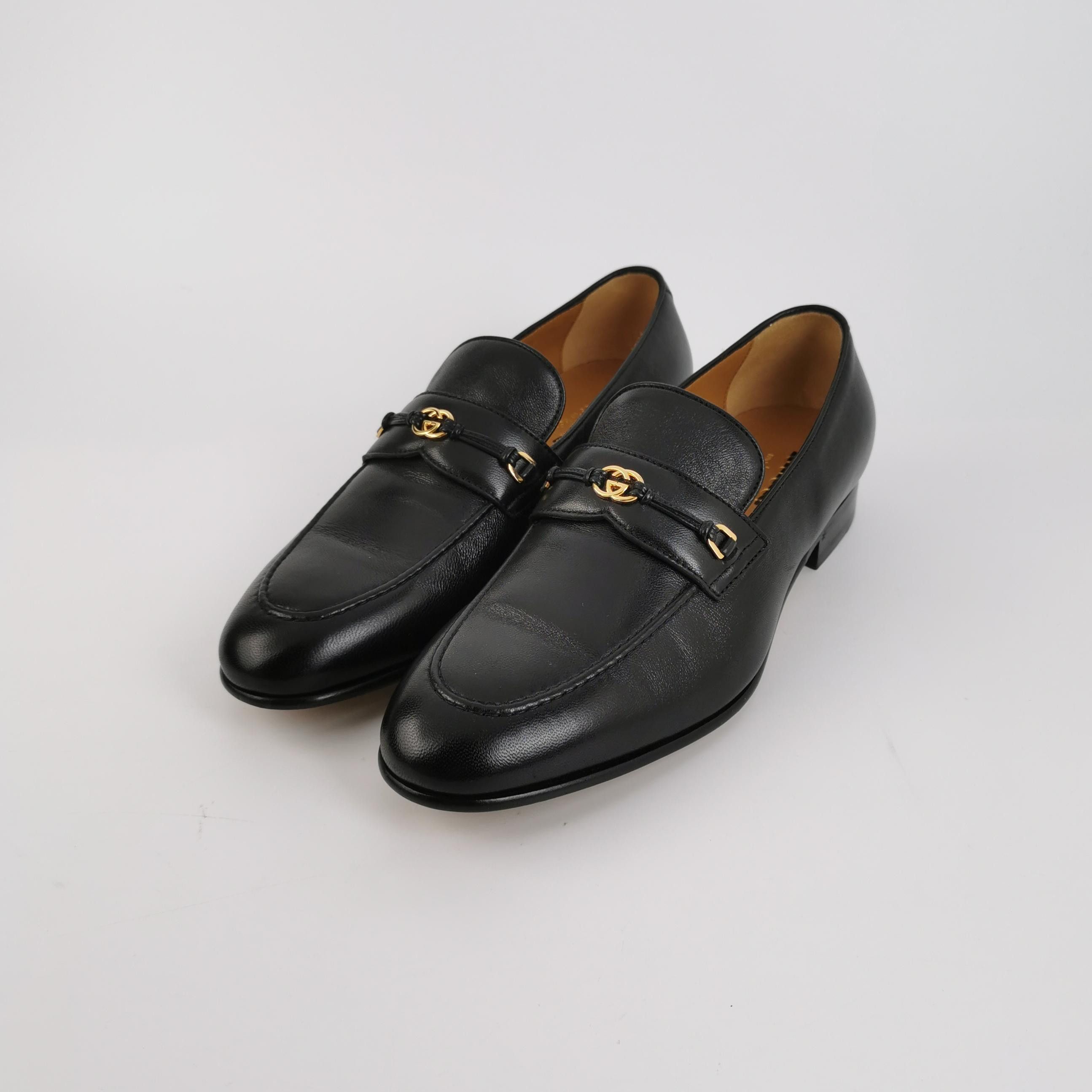 Gucci Gucci Interlocking G Leather Loafers 8 Size US 9 / EU 42 - 3 Thumbnail