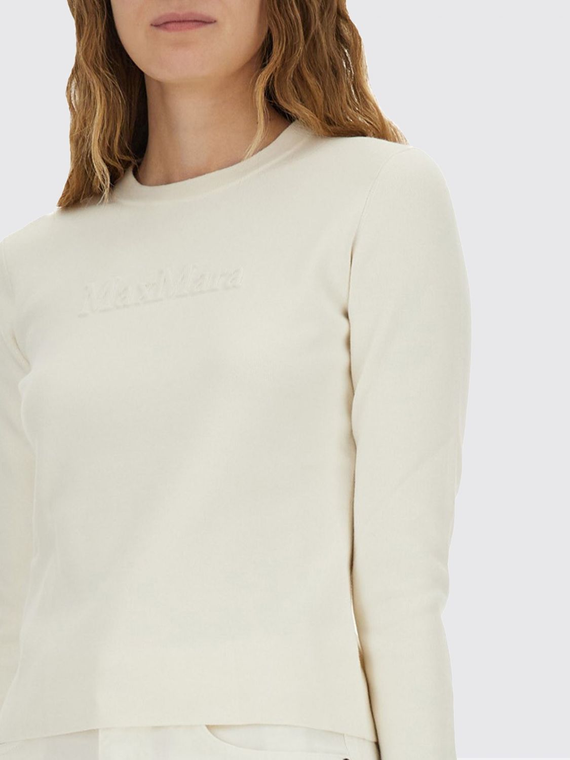 Max Mara Max Mara Sweater Woman Ivory Size M / US 6-8 / IT 42-44 - 4 Thumbnail