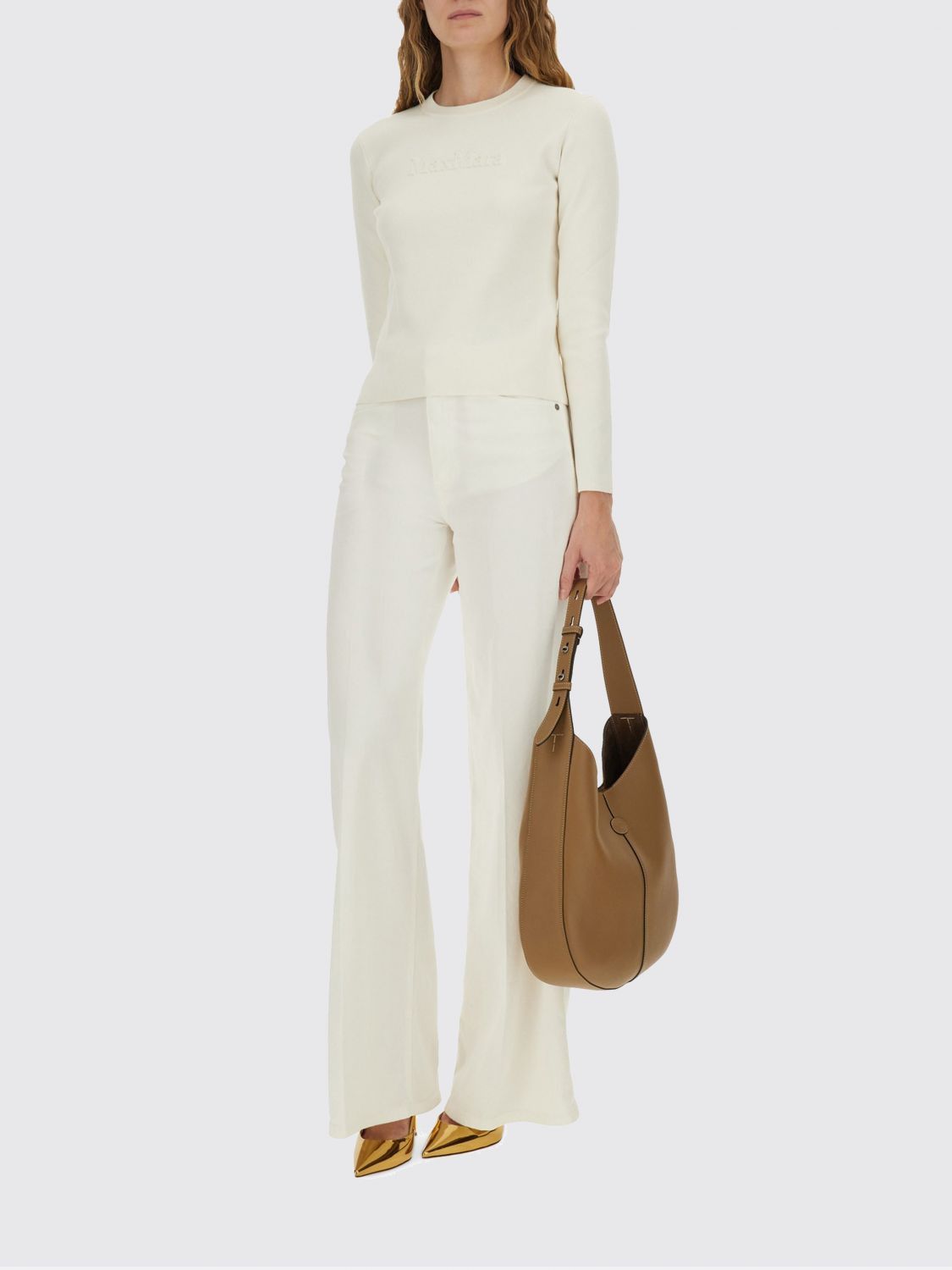 Max Mara Max Mara Sweater Woman Ivory Size S / US 4 / IT 40 - 2 Thumbnail