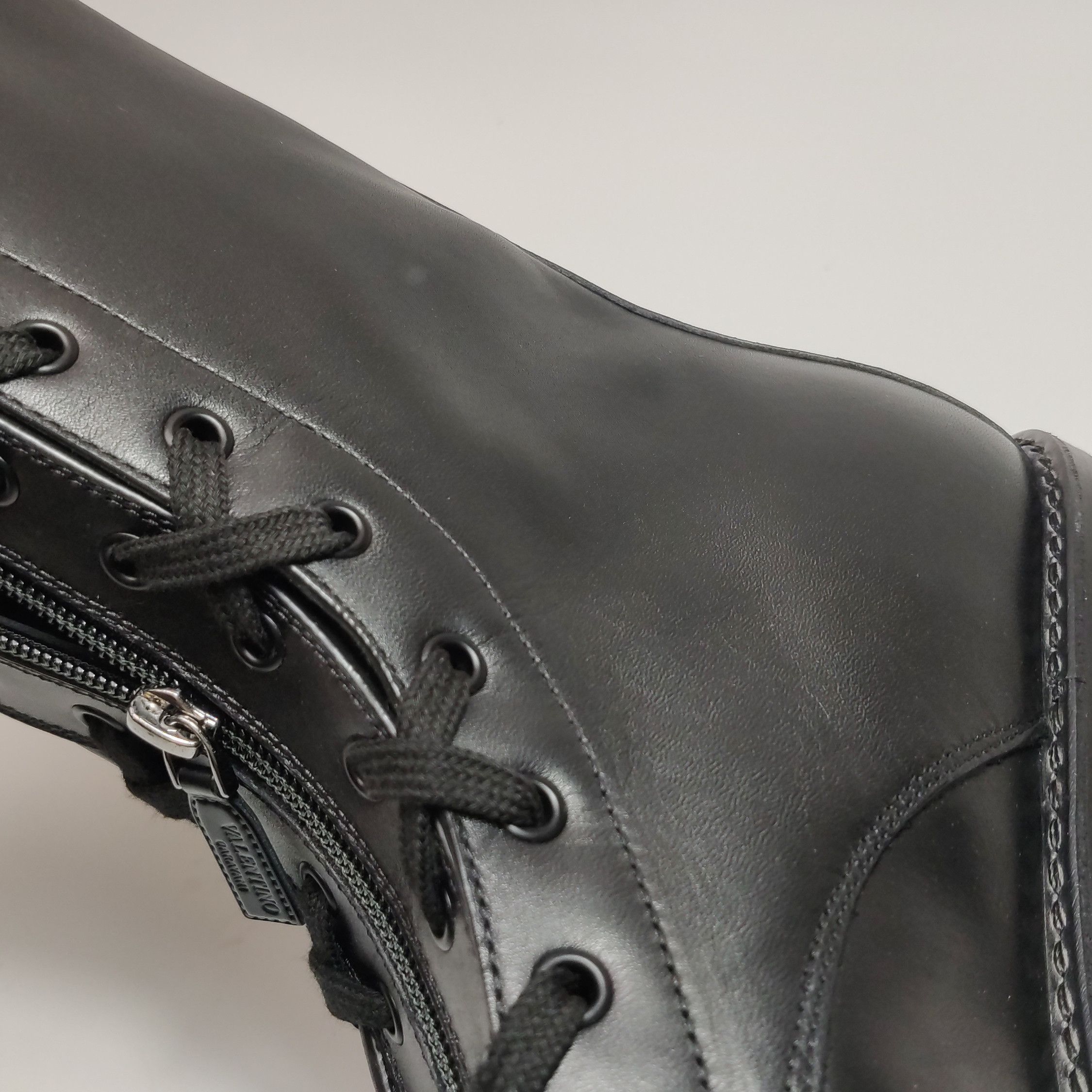 Valentino Valentino Leather Zipper Combat Boots Size 43.5 Size US 10 / EU 43 - 13 Thumbnail