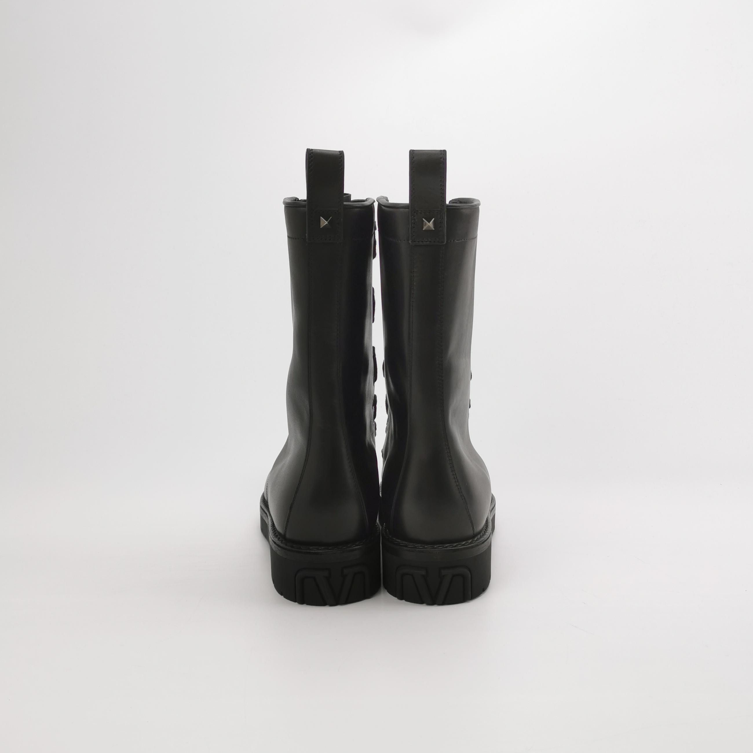 Valentino Valentino Leather Zipper Combat Boots Size 43.5 Size US 10 / EU 43 - 5 Thumbnail