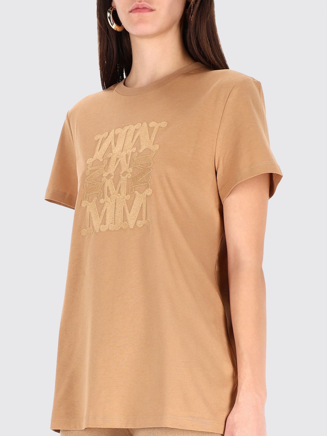 Max Mara Max Mara T-Shirt Woman Beige Size S / US 4 / IT 40 - 4 Thumbnail