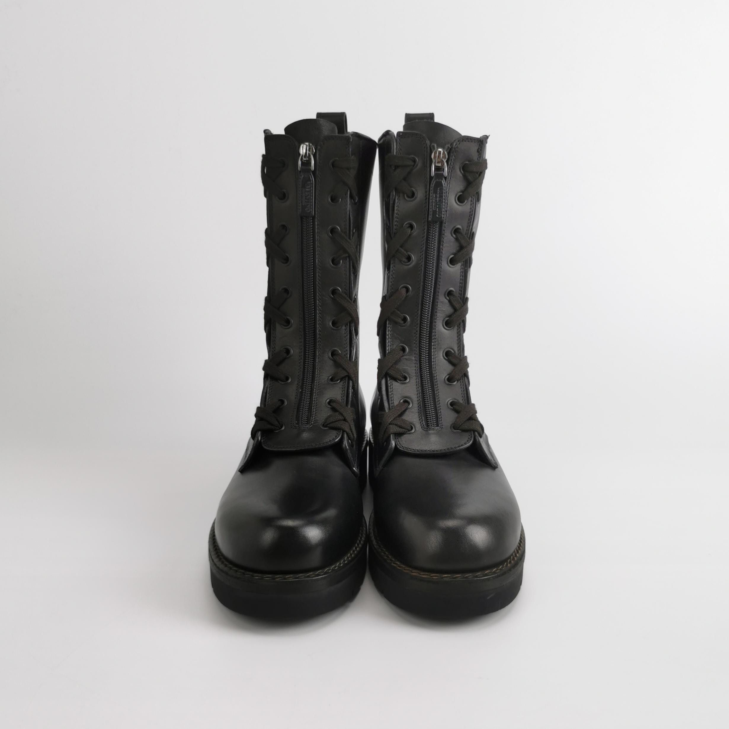 Valentino Valentino Leather Lace-Up Front-Zip Boots 43 Size US 10 / EU 43 - 4 Thumbnail