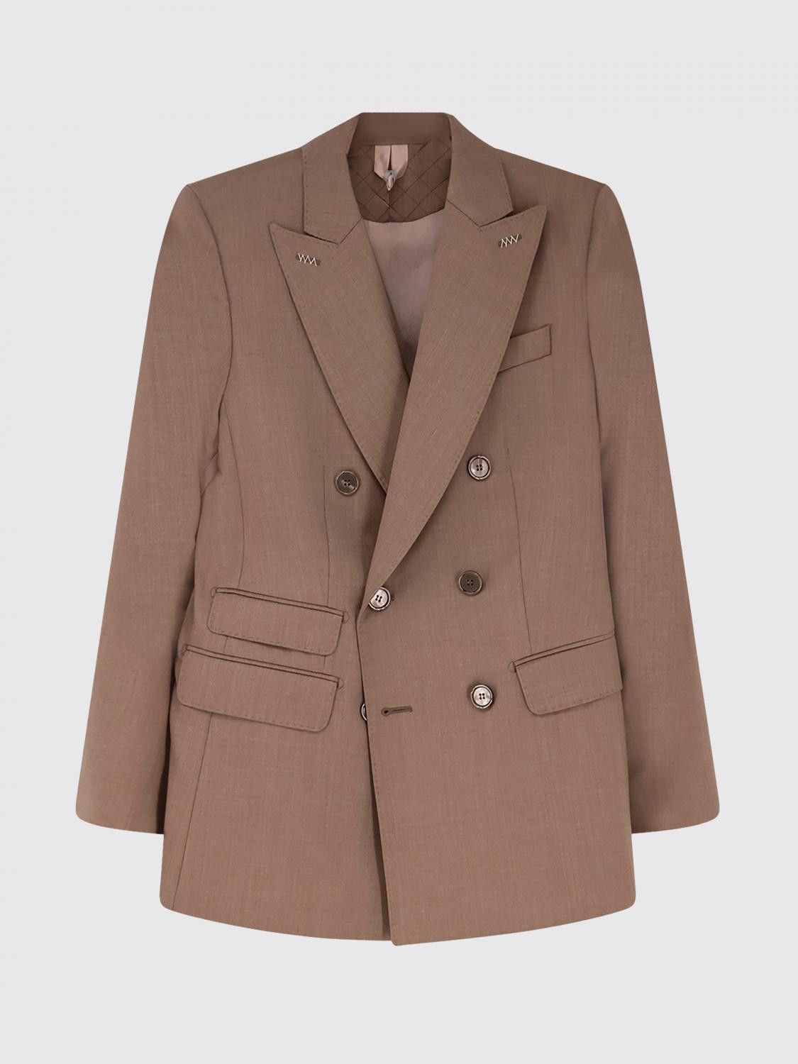 Max Mara Max Mara Jacket Woman Sand Size L / US 10 / IT 46 - 2 Thumbnail