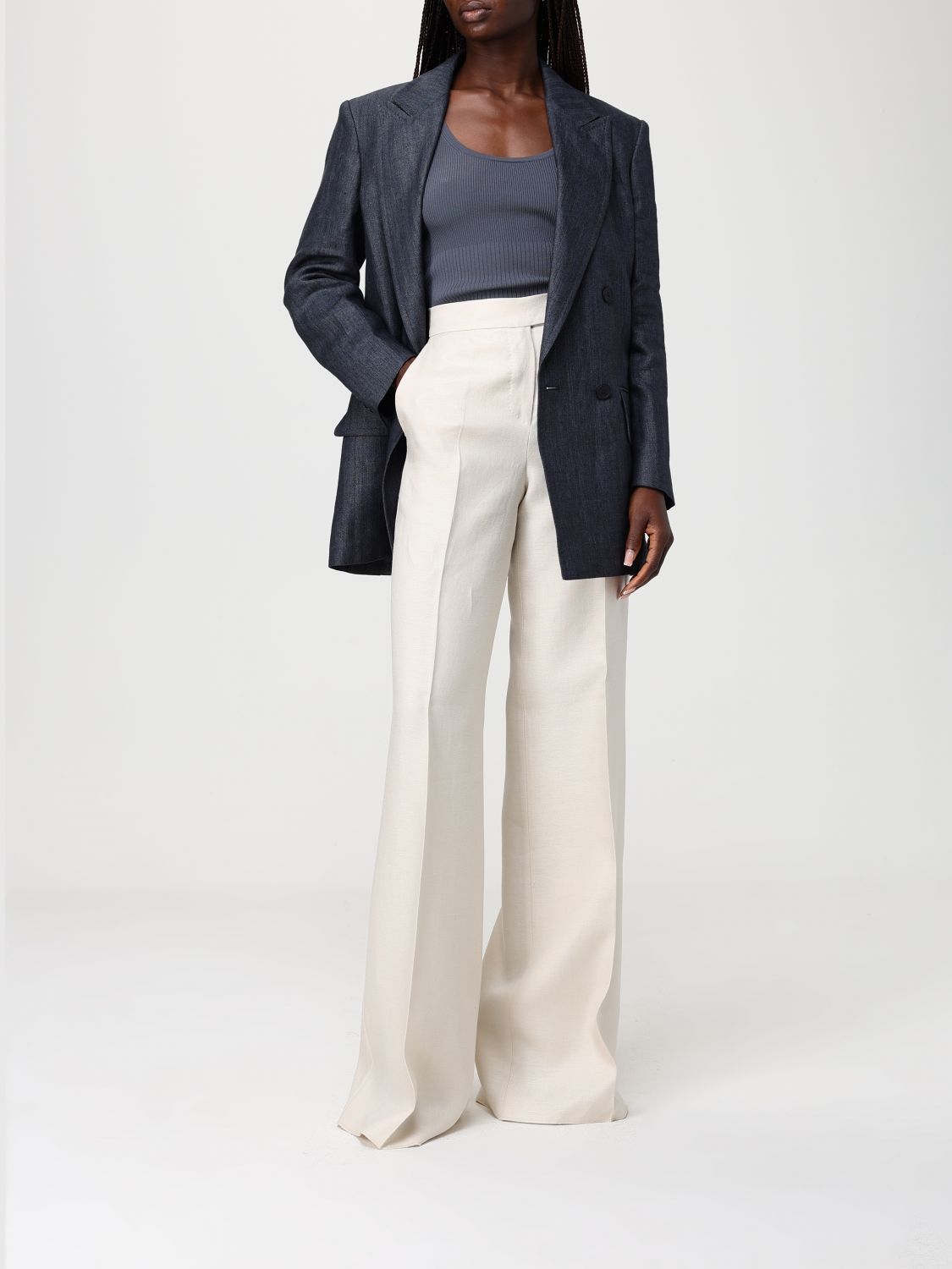 Max Mara Max Mara Jacket Woman Grey Size S / US 4 / IT 40 - 2 Thumbnail