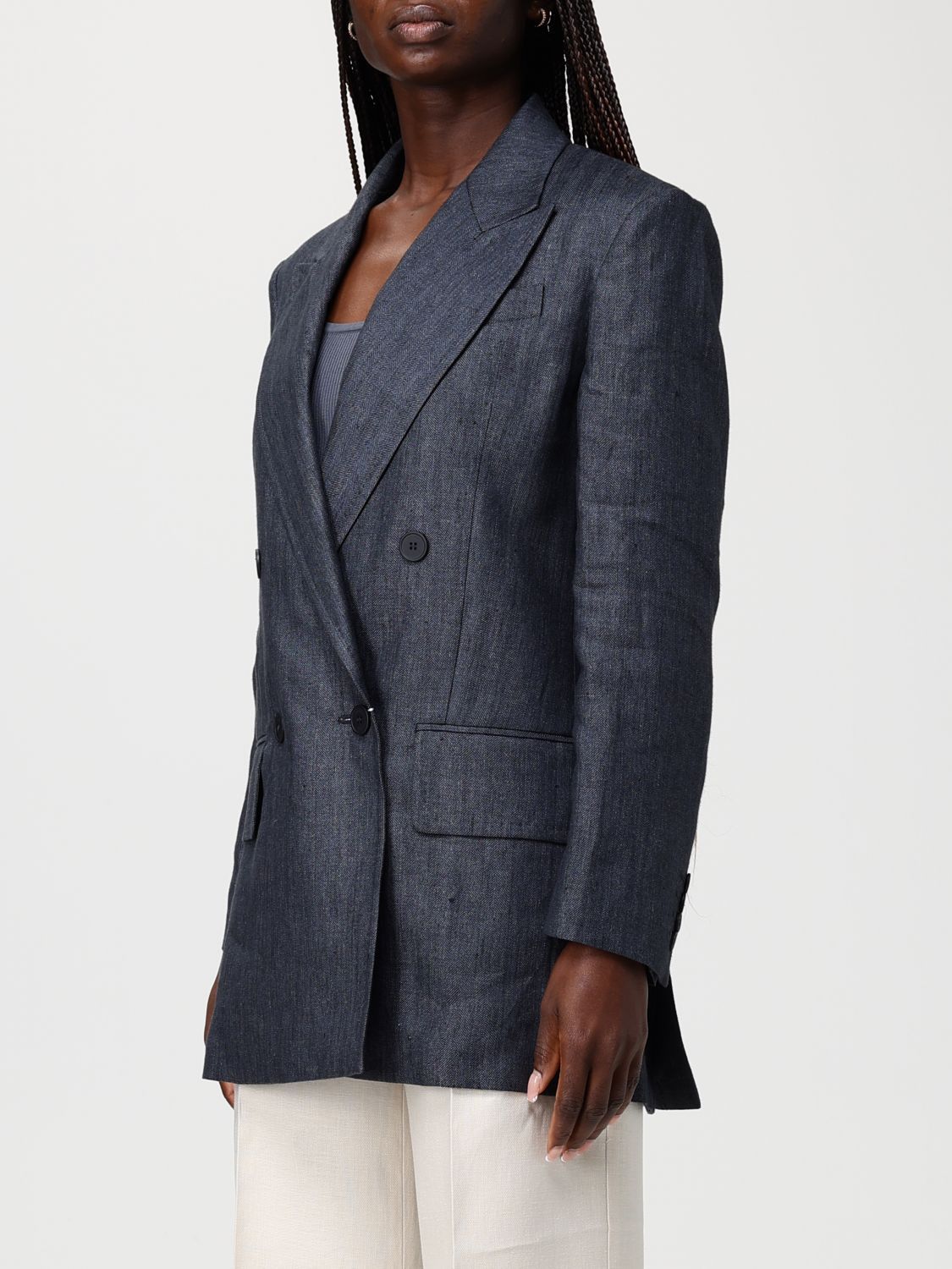 Max Mara Max Mara Jacket Woman Grey Size M / US 6-8 / IT 42-44 - 4 Thumbnail