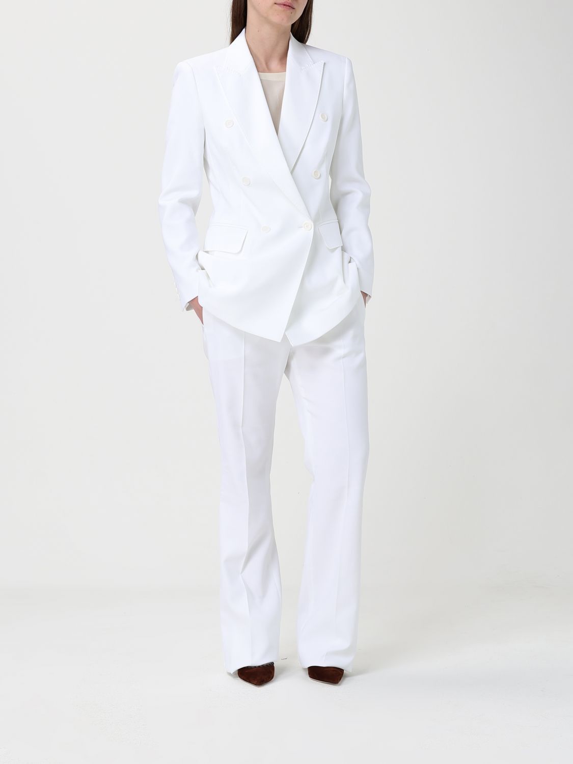 Max Mara Max Mara Jacket Woman White Size L / US 10 / IT 46 - 2 Thumbnail
