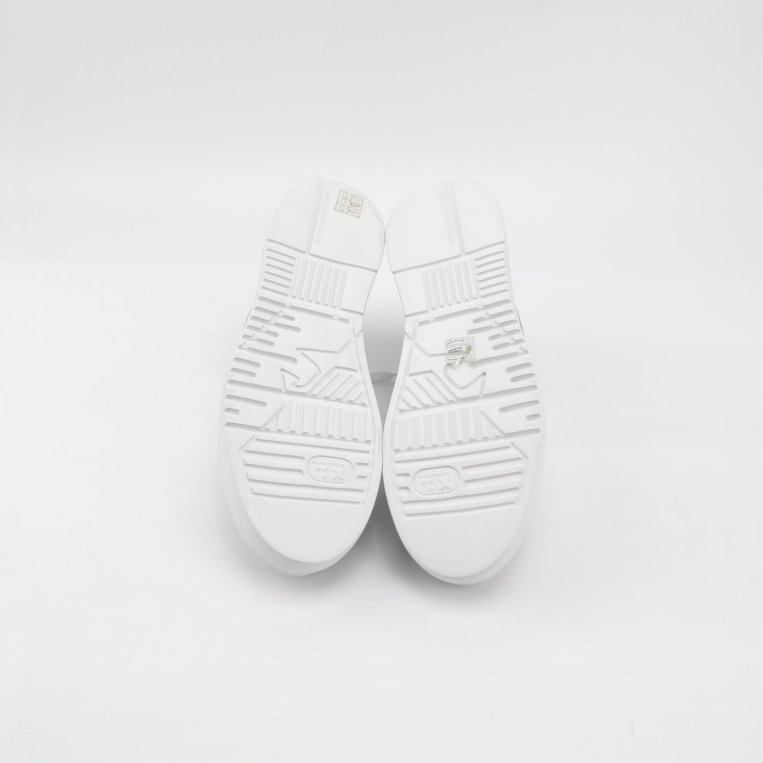 Emporio Armani Emporio Armani White Leather Low-Top Sneakers 40 Size US 7 / EU 40 - 6 Thumbnail