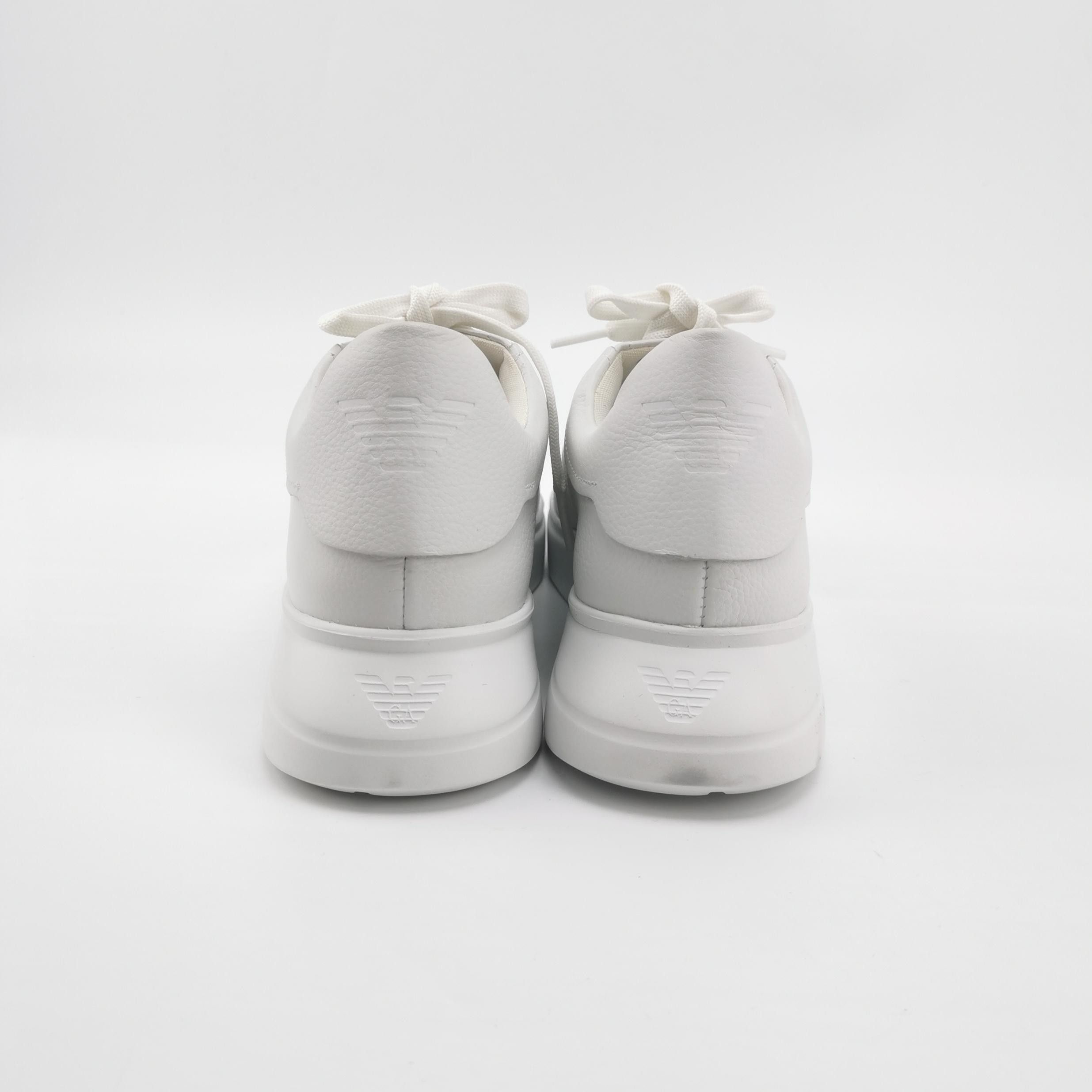 Emporio Armani Emporio Armani White Leather Low-Top Sneakers 40 Size US 7 / EU 40 - 5 Thumbnail