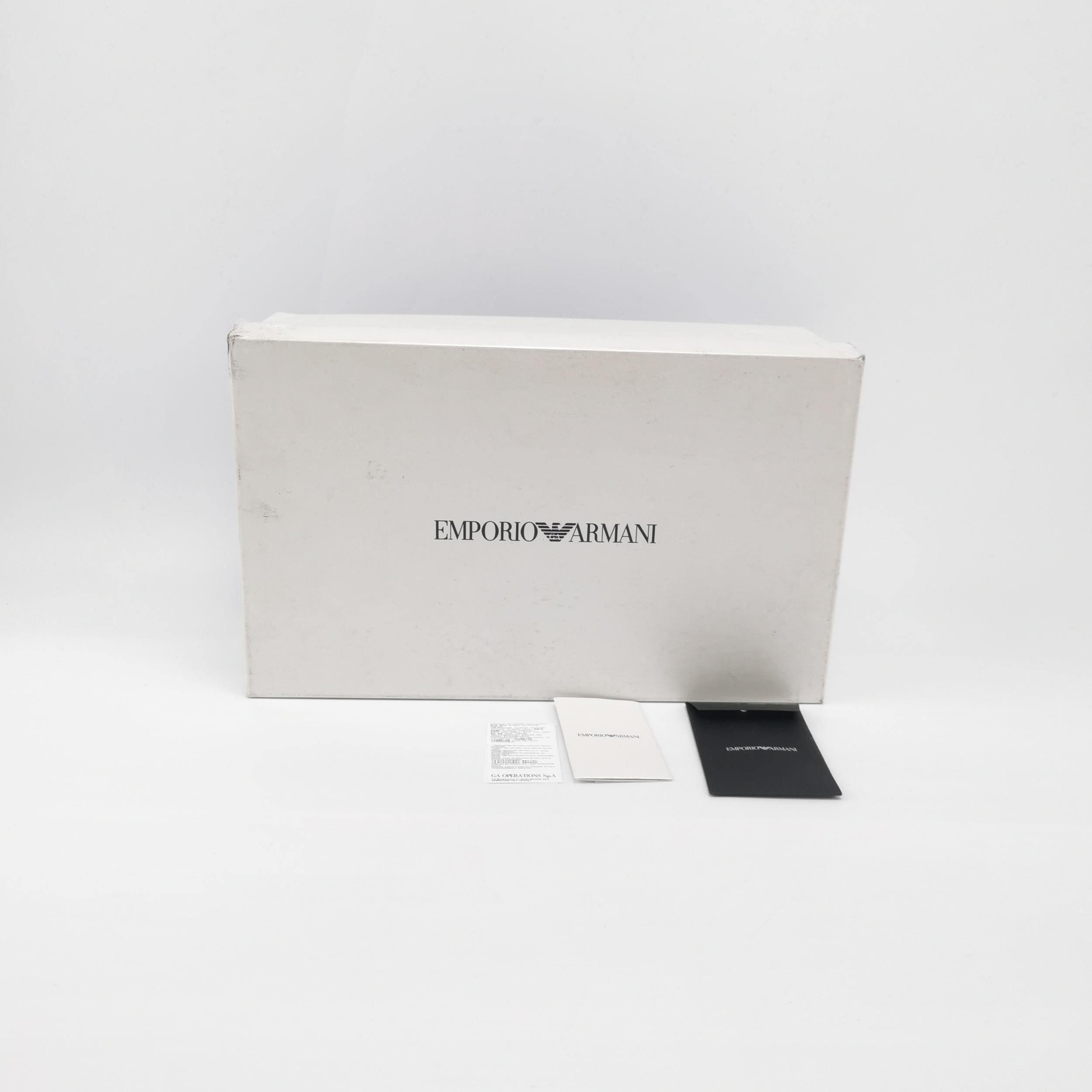 Emporio Armani Emporio Armani White Leather Low-Top Sneakers 40 Size US 7 / EU 40 - 7 Thumbnail