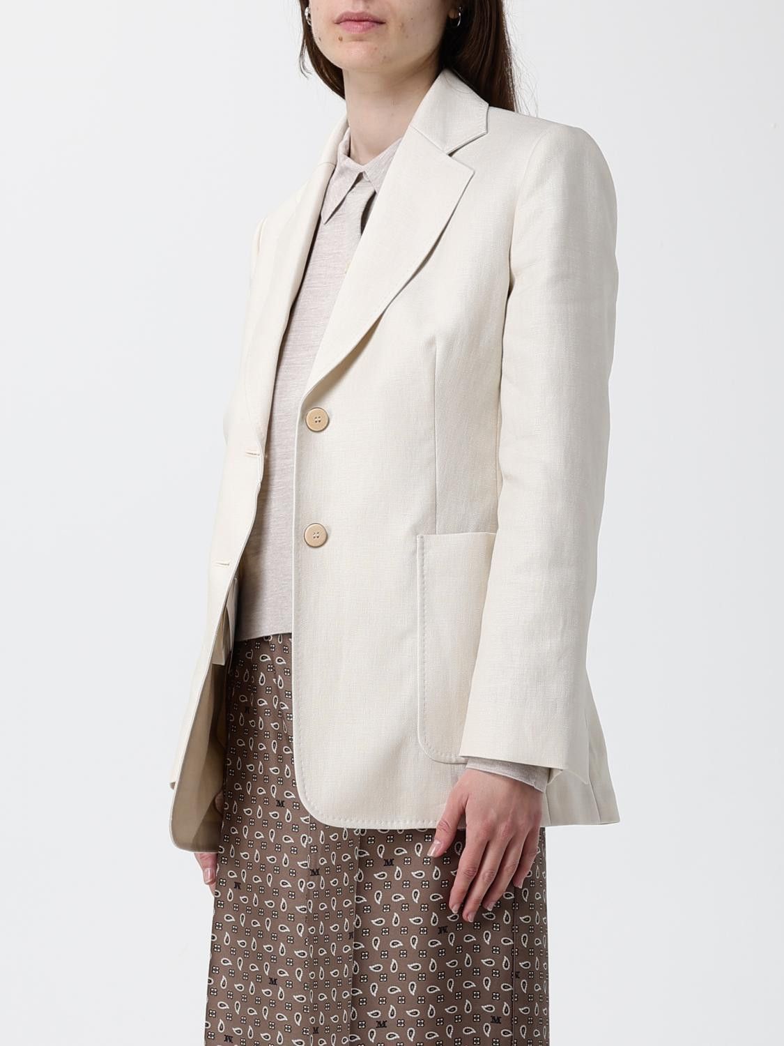 Max Mara Max Mara Jacket Woman Natural Size L / US 10 / IT 46 - 4 Thumbnail