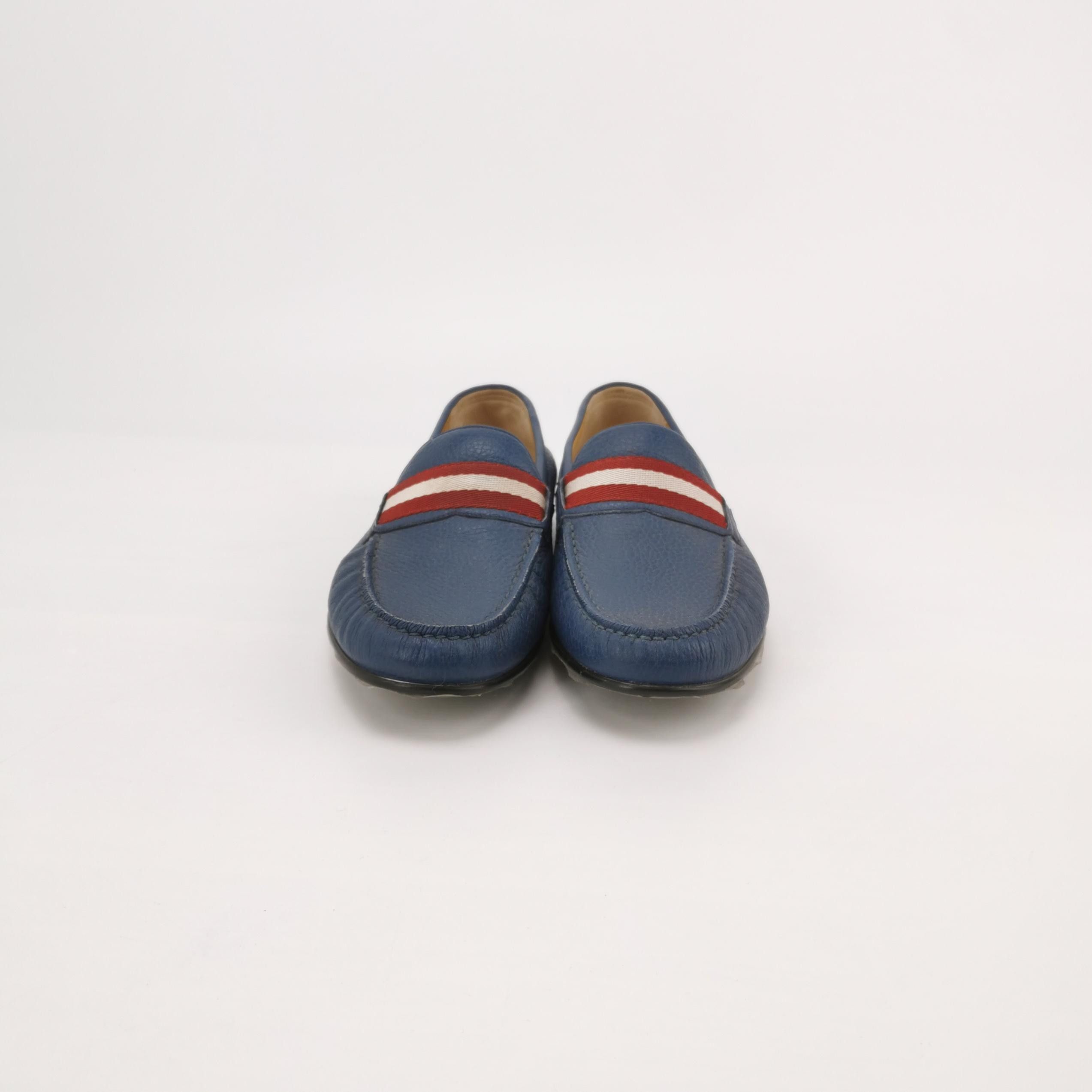 Bally Bally Grained Leather Striped Loafers 38.5 Size US 8.5 / IT 38.5 - 4 Thumbnail