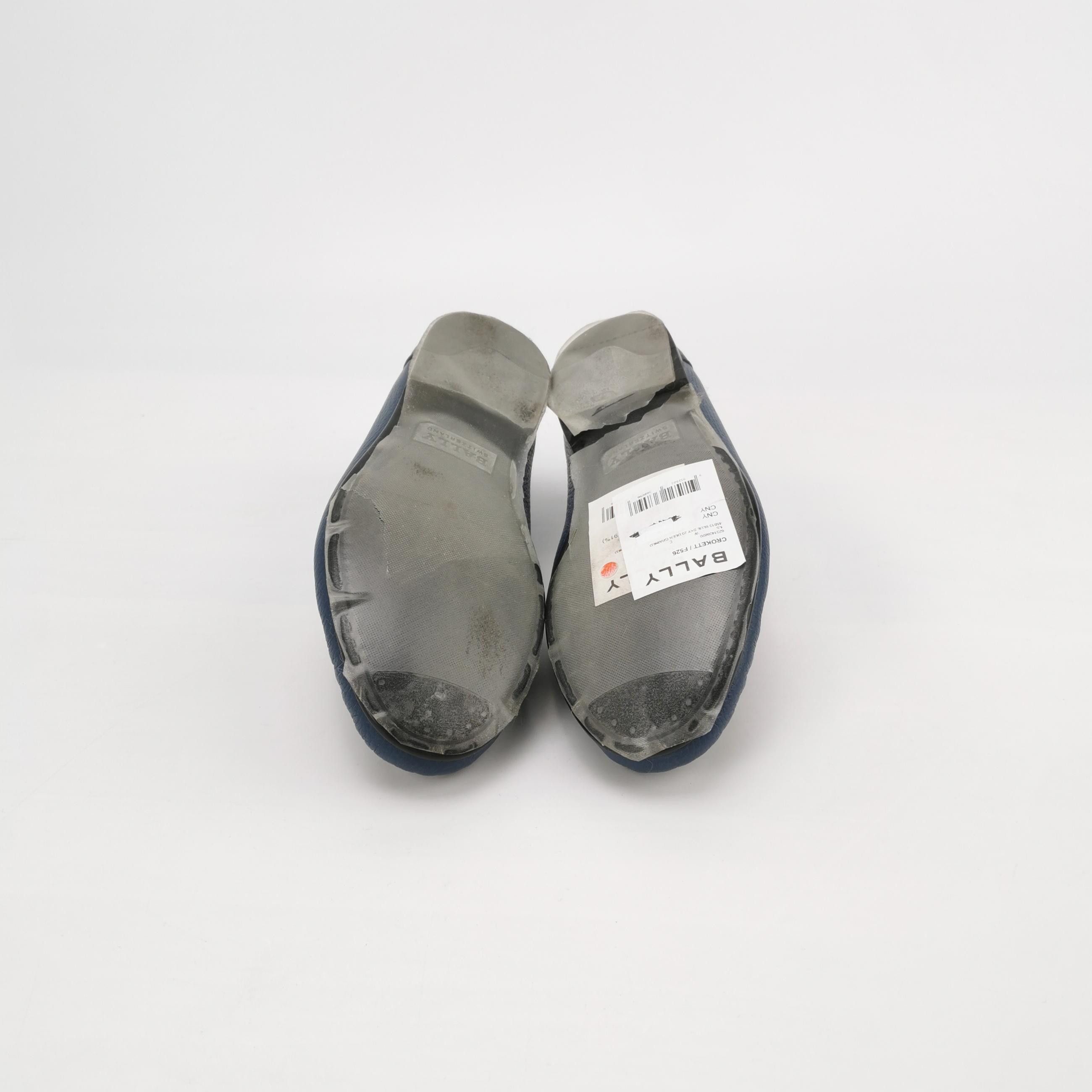 Bally Bally Grained Leather Striped Loafers 38.5 Size US 8.5 / IT 38.5 - 6 Thumbnail