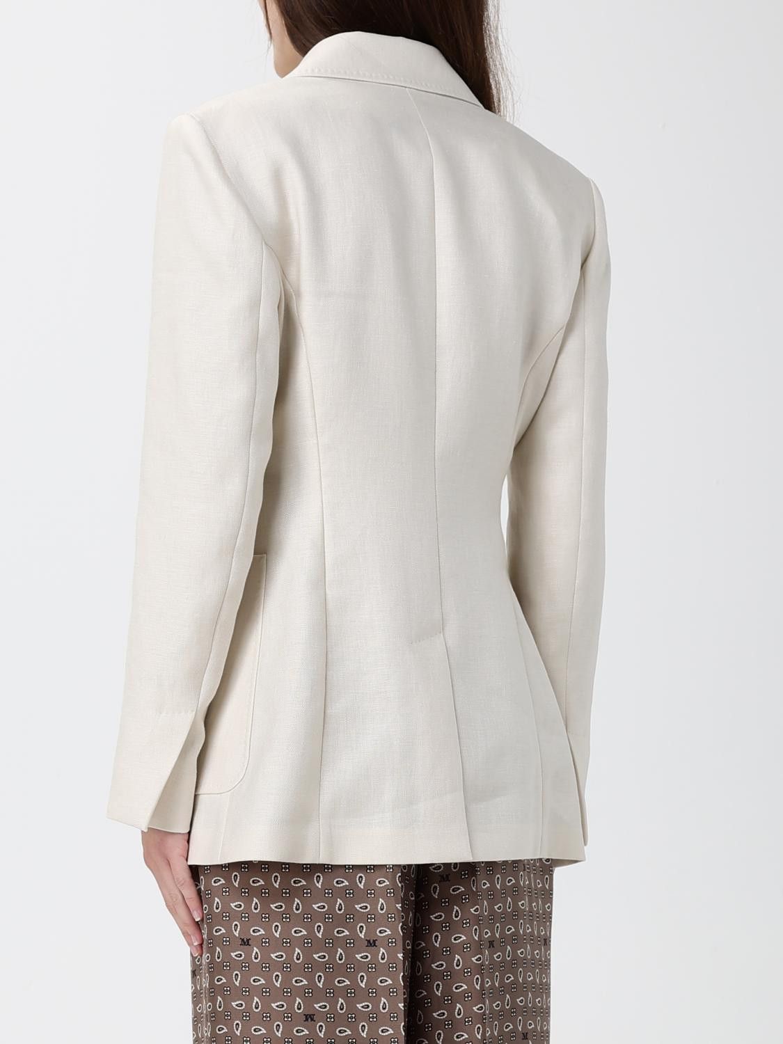 Max Mara Max Mara Jacket Woman Natural Size XL / US 12-14 / IT 48-50 - 3 Thumbnail
