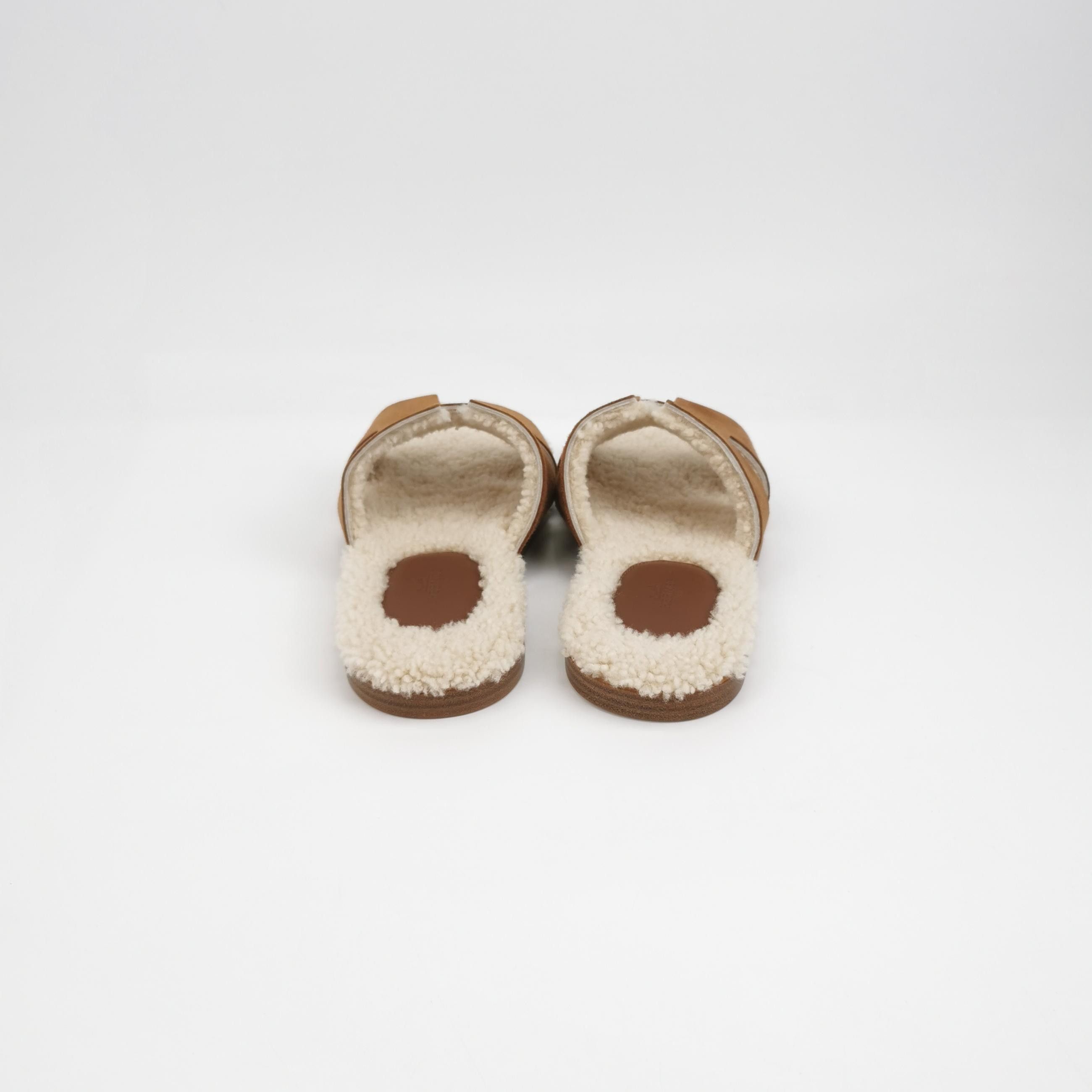 Hermes Hermes Shearling Izmir Suede Sandals EU 42.5 Size US 9 / EU 42 - 5 Thumbnail