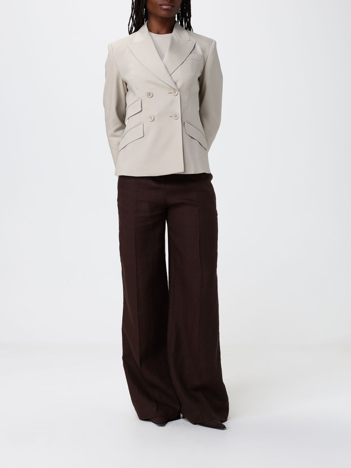 Max Mara Max Mara Jacket Woman Beige Size M / US 6-8 / IT 42-44 - 2 Thumbnail